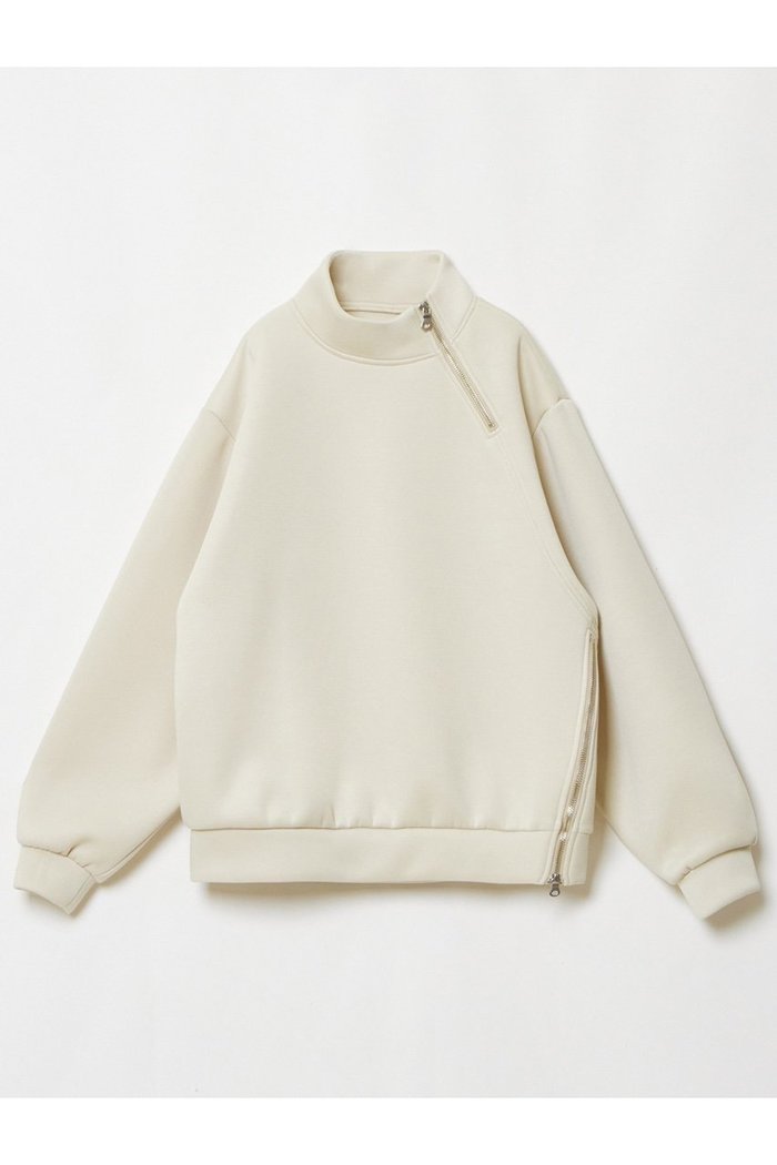 【アルアバイル/allureville】のボンディングアシンメトリーZIPプルオーバー インテリア・キッズ・メンズ・レディースファッション・服の通販 founy(ファニー) https://founy.com/ ファッション Fashion レディースファッション Fashion for Women トップス・カットソー Cut & Sew Tops シャツ・ブラウス・オフィスカジュアル Elegant Blouses & Button-Ups レディースパーカー・カジュアルフーディー Casual Hoodies & Sweatshirts ロングTシャツ・Tシャツ Longline T-Shirts & Tees カジュアルプルオーバー・ニットトップス Pullovers & Knit Tops / Casual Pullovers スウェット・クルーネックトップス Sweatshirts & Crewnecks / Relaxed Fit Sweat Tops カットソー・ベーシックTシャツ Cut-and-Sewn Tops / Stretch Tees & Basics エアリー Airy Texture スリット Slit, Slit Detail フィット Fit, Slim Fit ミックス Mix, Mixed Style エレガント 上品 Elegant 再入荷 Restock / Back in Stock |ID: prp329100004308197 ipo3291000000032705762