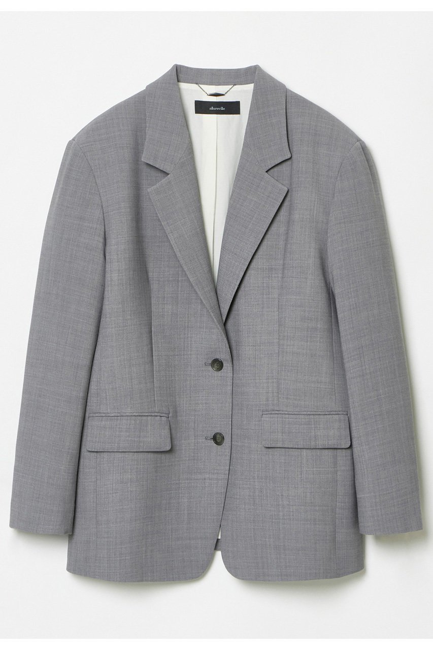 【アルアバイル/allureville】の平二重織テーラー2Bジャケット インテリア・キッズ・メンズ・レディースファッション・服の通販 founy(ファニー) 　ファッション　Fashion　レディースファッション　Fashion for Women　アウター　Coat / Outerwear Collection　レディースジャケット・軽アウター　Jackets　ジャケット　Jacket, Outerwear　ストレッチ　Stretch, Stretchy Fabric　セットアップ　Set-Up, Coordinated Outfit　トレンド　Trend, Trending Now　ハーフ　Half, Half-Length　マニッシュ　Mannish, Boyish　再入荷　Restock / Back in Stock　グレー|ID: prp329100004308203 ipo3291000000032809953