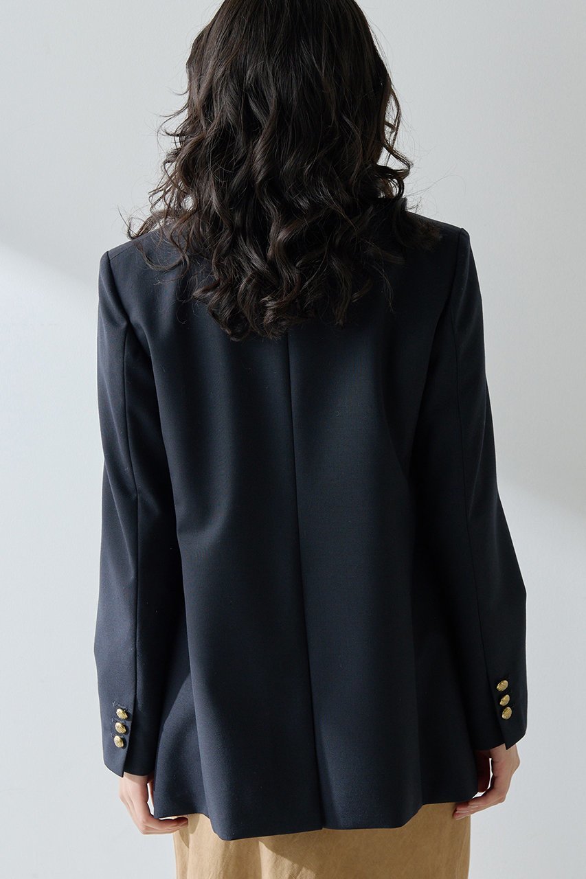 【ウィムガゼット/Whim Gazette】のダブルジャケット 人気、トレンドファッション・服の通販 founy(ファニー) 　ファッション　Fashion　レディースファッション　Fashion for Women　アウター　Coat / Outerwear Collection　レディースジャケット・軽アウター　Jackets　オックス　Oxford Fabric　クラシカル　Classical, Vintage-Inspired　クラシック　Classic, Timeless Style　ジャケット　Jacket, Outerwear　ストライプ　Stripe, Striped Pattern　ダブル　Double, Double-Breasted　モダン　Modern, Contemporary　リップ　Lip, Lip Motif　エレガント 上品　Elegant　other-4|ID: prp329100004308207 ipo3291000000032836721