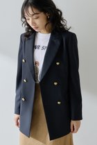 【ウィムガゼット/Whim Gazette】のダブルジャケット 人気、トレンドファッション・服の通販 founy(ファニー) ファッション Fashion レディースファッション Fashion for Women アウター Coat / Outerwear Collection レディースジャケット・軽アウター Jackets オックス Oxford Fabric クラシカル Classical, Vintage-Inspired クラシック Classic, Timeless Style ジャケット Jacket, Outerwear ストライプ Stripe, Striped Pattern ダブル Double, Double-Breasted モダン Modern, Contemporary リップ Lip, Lip Motif エレガント 上品 Elegant thumbnail ネイビー|ID: prp329100004308207 ipo3291000000035795698