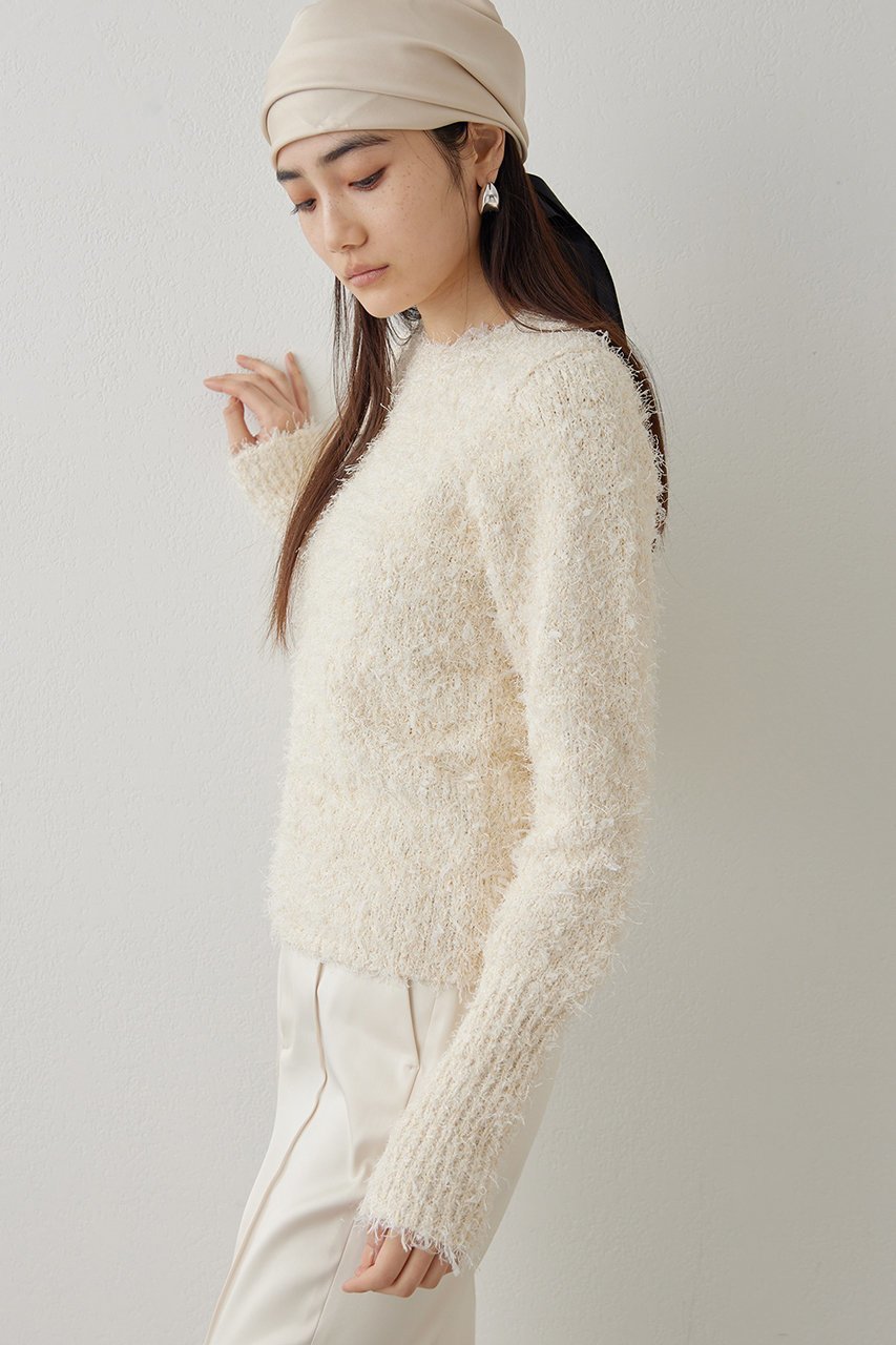 【ウィムガゼット/Whim Gazette】のツィードニットプルオーバー 人気、トレンドファッション・服の通販 founy(ファニー) 　ファッション　Fashion　レディースファッション　Fashion for Women　トップス・カットソー　Cut & Sew Tops　ニット　Knit Tops & Sweaters　カジュアルプルオーバー・ニットトップス　Pullovers & Knit Tops / Casual Pullovers　コンパクト　Compact, Small Size　シンプル　Simple, Minimal　ストレッチ　Stretch, Stretchy Fabric　ツイード　Twill, Twill Weave　トレンド　Trend, Trending Now　other-3|ID: prp329100004308208 ipo3291000000032932848