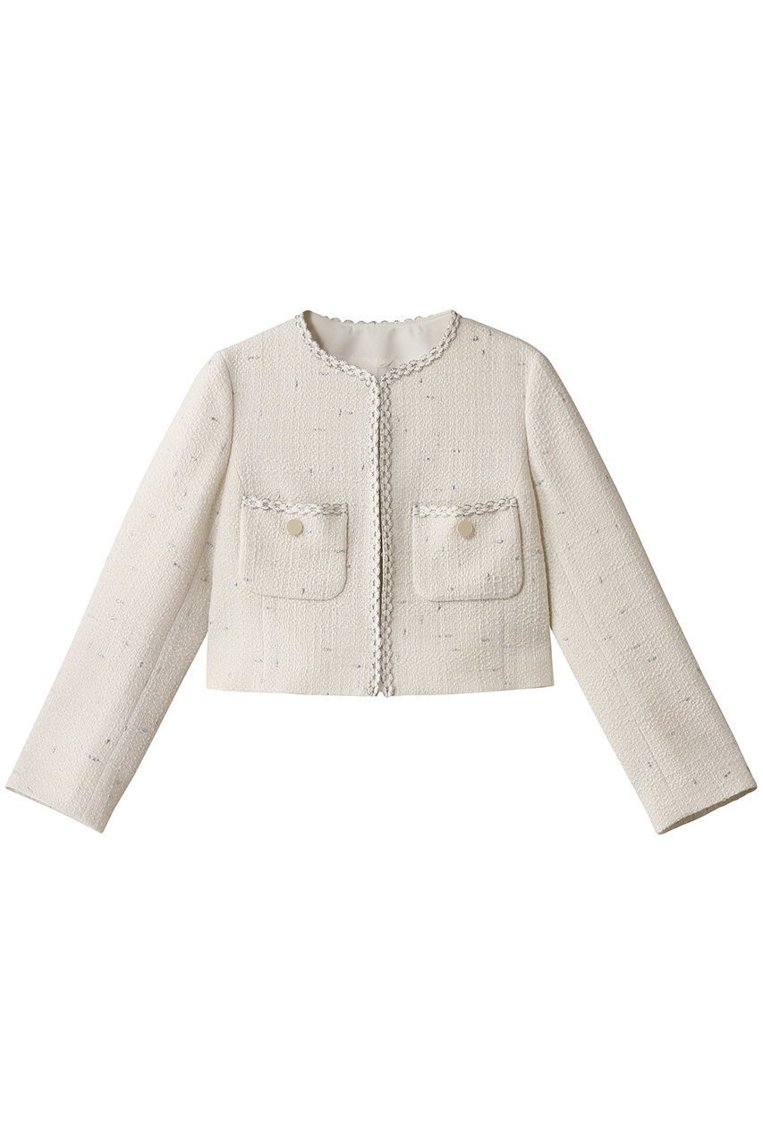 【アナイ/ANAYI】のラメスラブツィードショートジャケット インテリア・キッズ・メンズ・レディースファッション・服の通販 founy(ファニー) 　ファッション　Fashion　レディースファッション　Fashion for Women　アウター　Coat / Outerwear Collection　レディースジャケット・軽アウター　Jackets　おすすめ　Recommended / Our Picks　イタリア　Italy　ショート　Short, Short Length　シルバー　Silver, Metallic Silver　ジャケット　Jacket, Outerwear　セットアップ　Set-Up, Coordinated Outfit　ツイード　Twill, Twill Weave　パーティ　Party, Party Style　ランダム　Random, Irregular　無地　Plain, Solid Color　ホワイト|ID: prp329100004308218 ipo3291000000032932800