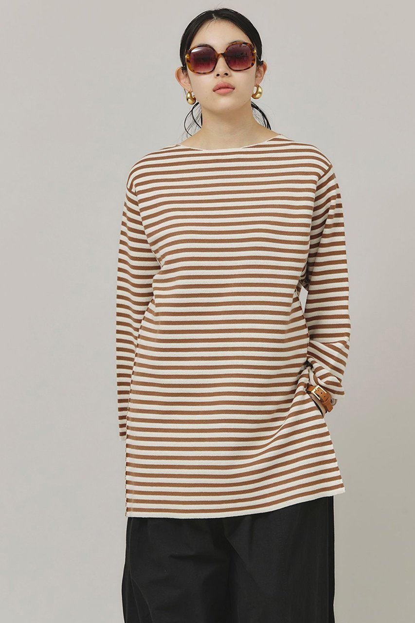 【カレンソロジー/Curensology】のサイドジップボーダーニットプルオーバー 人気、トレンドファッション・服の通販 founy(ファニー) 　ファッション　Fashion　レディースファッション　Ladies' Fashion Online　トップス・カットソー　Tops/Tshirt　ニット　Knit Tops　プルオーバー　Pullover　イレギュラー　Irregular　バランス　Balance　ベーシック　Basic　ボーダー　Border　エレガント 上品　Elegant　再入荷　Restock/Back In Stock/Re Arrival　other-2|ID: prp329100004308223 ipo3291000000032613234