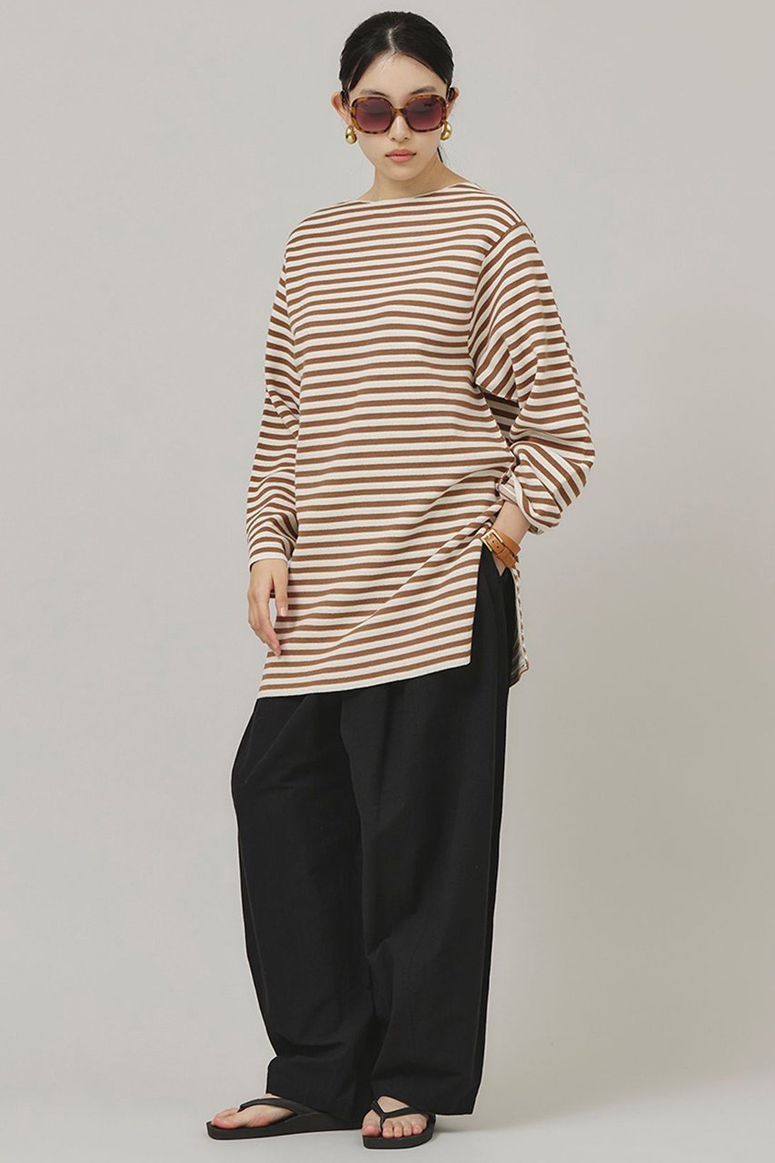 【カレンソロジー/Curensology】のサイドジップボーダーニットプルオーバー 人気、トレンドファッション・服の通販 founy(ファニー) 　ファッション　Fashion　レディースファッション　Ladies' Fashion Online　トップス・カットソー　Tops/Tshirt　ニット　Knit Tops　プルオーバー　Pullover　イレギュラー　Irregular　バランス　Balance　ベーシック　Basic　ボーダー　Border　エレガント 上品　Elegant　再入荷　Restock/Back In Stock/Re Arrival　other-7|ID: prp329100004308223 ipo3291000000032613239