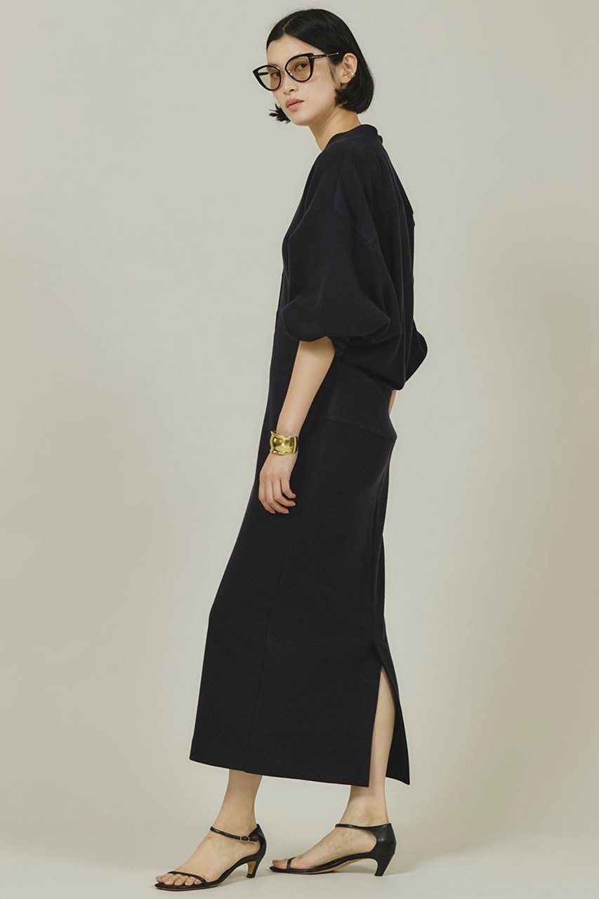 【カレンソロジー/Curensology】のワッフルジャージワンピース 人気、トレンドファッション・服の通販 founy(ファニー) 　ファッション　Fashion　レディースファッション　Ladies' Fashion Online　ワンピース　Dress　チュニック　Tunic　エレガント 上品　Elegant　シンプル　Simple　ジャージー　Jersey　ストレッチ　Stretch　ストレート　Straight　スリット　Slit　チュニック　Tunic　フロント　Front　ミックス　Mix　ロング　Long　ワッフル　Waffle　再入荷　Restock/Back In Stock/Re Arrival　other-3|ID: prp329100004308224 ipo3291000000032613245