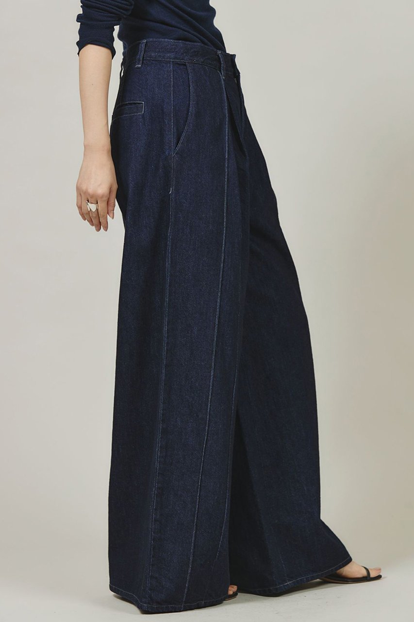 【カレンソロジー/Curensology】のタックデニムパンツ 人気、トレンドファッション・服の通販 founy(ファニー) 　ファッション　Fashion　レディースファッション　Fashion for Women　パンツ　Pants & Trousers　デニムパンツ・ジーンズ・美脚デニム　Denim Jeans & Pants　インディゴ　Indigo Denim　デニム　Denim, Jeans Material　ポケット　Pocket, Pocket Detail　リラックス　Relax, Relaxed Fit　ループ　Loop, Loop Knit　ワイド　Wide, Wide Fit　other-2|ID: prp329100004308231 ipo3291000000032613254