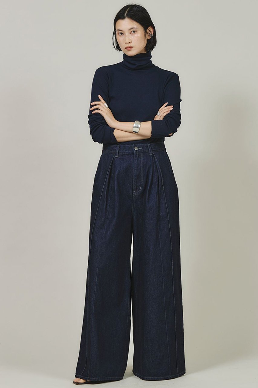 【カレンソロジー/Curensology】のタックデニムパンツ 人気、トレンドファッション・服の通販 founy(ファニー) 　ファッション　Fashion　レディースファッション　Fashion for Women　パンツ　Pants & Trousers　デニムパンツ・ジーンズ・美脚デニム　Denim Jeans & Pants　インディゴ　Indigo Denim　デニム　Denim, Jeans Material　ポケット　Pocket, Pocket Detail　リラックス　Relax, Relaxed Fit　ループ　Loop, Loop Knit　ワイド　Wide, Wide Fit　other-4|ID: prp329100004308231 ipo3291000000032613256