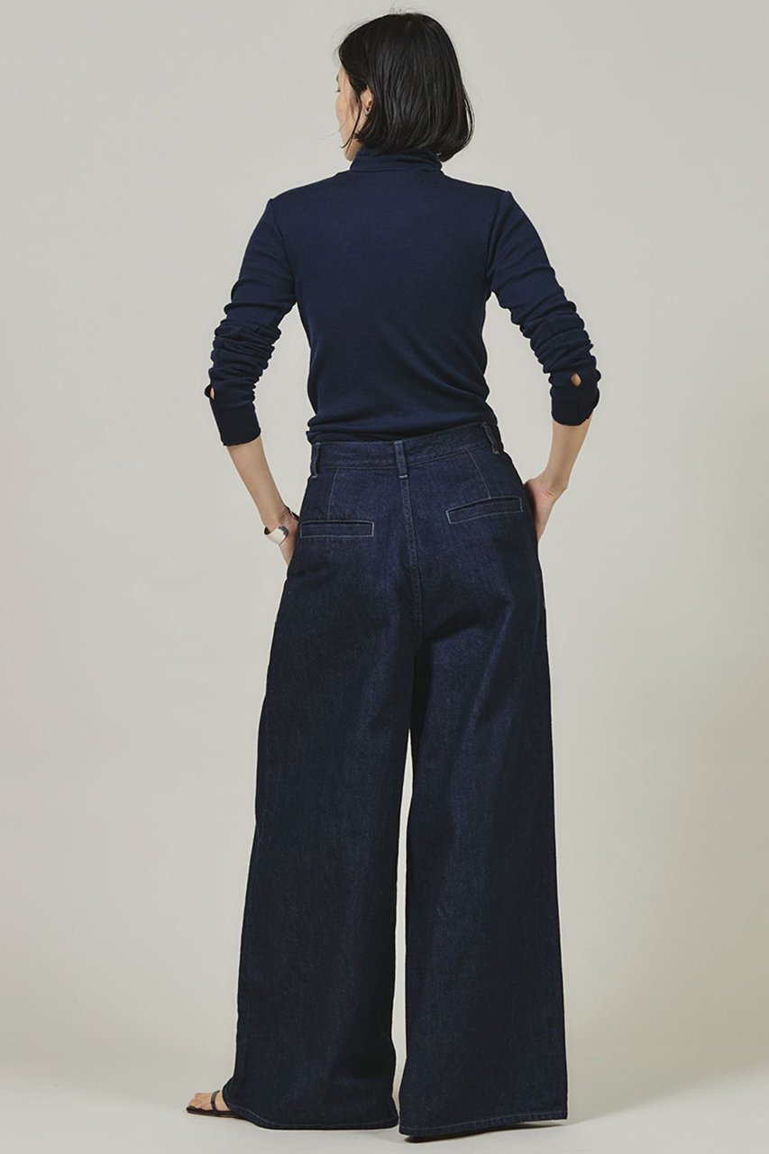【カレンソロジー/Curensology】のタックデニムパンツ 人気、トレンドファッション・服の通販 founy(ファニー) 　ファッション　Fashion　レディースファッション　Fashion for Women　パンツ　Pants & Trousers　デニムパンツ・ジーンズ・美脚デニム　Denim Jeans & Pants　インディゴ　Indigo Denim　デニム　Denim, Jeans Material　ポケット　Pocket, Pocket Detail　リラックス　Relax, Relaxed Fit　ループ　Loop, Loop Knit　ワイド　Wide, Wide Fit　other-6|ID: prp329100004308231 ipo3291000000032613258