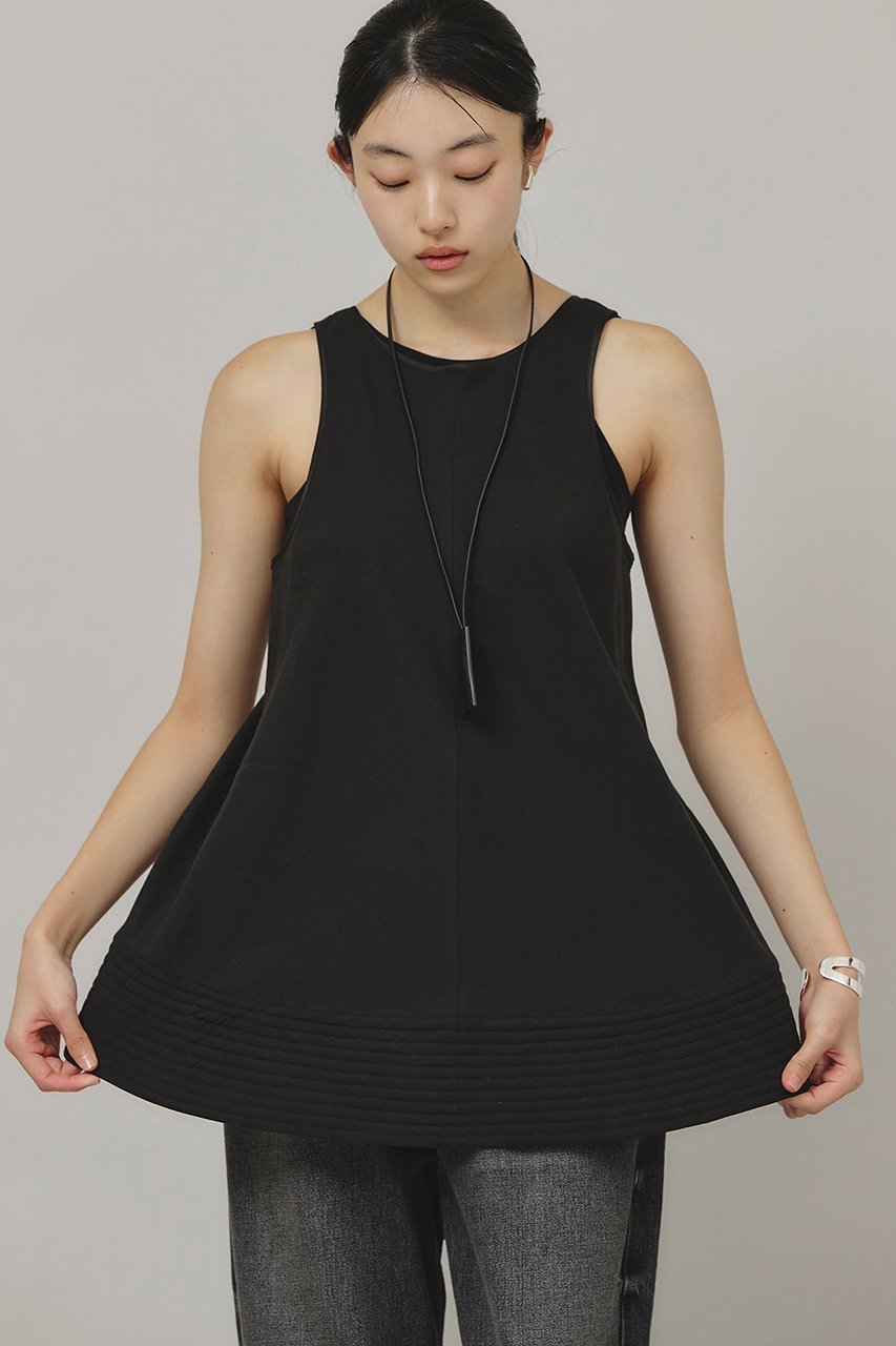 【カレンソロジー/Curensology】のフレアーブラウス 人気、トレンドファッション・服の通販 founy(ファニー) 　ファッション　Fashion　レディースファッション　Ladies' Fashion Online　トップス・カットソー　Tops/Tshirt　キャミソール / ノースリーブ　No Sleeves　シャツ/ブラウス　Shirts/Blouses　キルティング　Quilting　サテン　Satin　サマー　Summer　スタイリッシュ　Stylish　ノースリーブ　No Sleeve　リラックス　Relax　再入荷　Restock/Back In Stock/Re Arrival　other-2|ID: prp329100004308232 ipo3291000000032613263