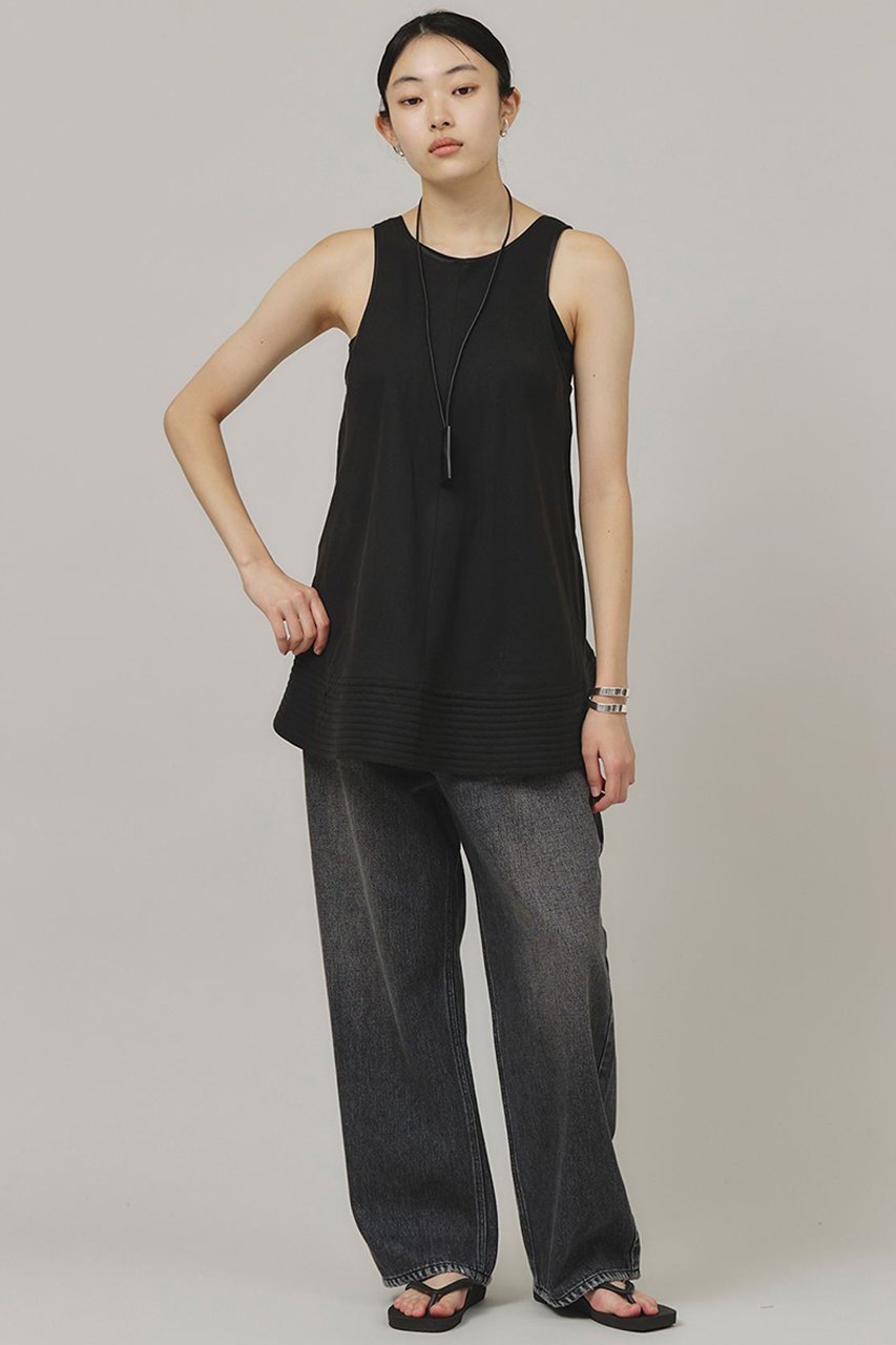 【カレンソロジー/Curensology】のフレアーブラウス 人気、トレンドファッション・服の通販 founy(ファニー) 　ファッション　Fashion　レディースファッション　Ladies' Fashion Online　トップス・カットソー　Tops/Tshirt　キャミソール / ノースリーブ　No Sleeves　シャツ/ブラウス　Shirts/Blouses　キルティング　Quilting　サテン　Satin　サマー　Summer　スタイリッシュ　Stylish　ノースリーブ　No Sleeve　リラックス　Relax　再入荷　Restock/Back In Stock/Re Arrival　other-6|ID: prp329100004308232 ipo3291000000032613267