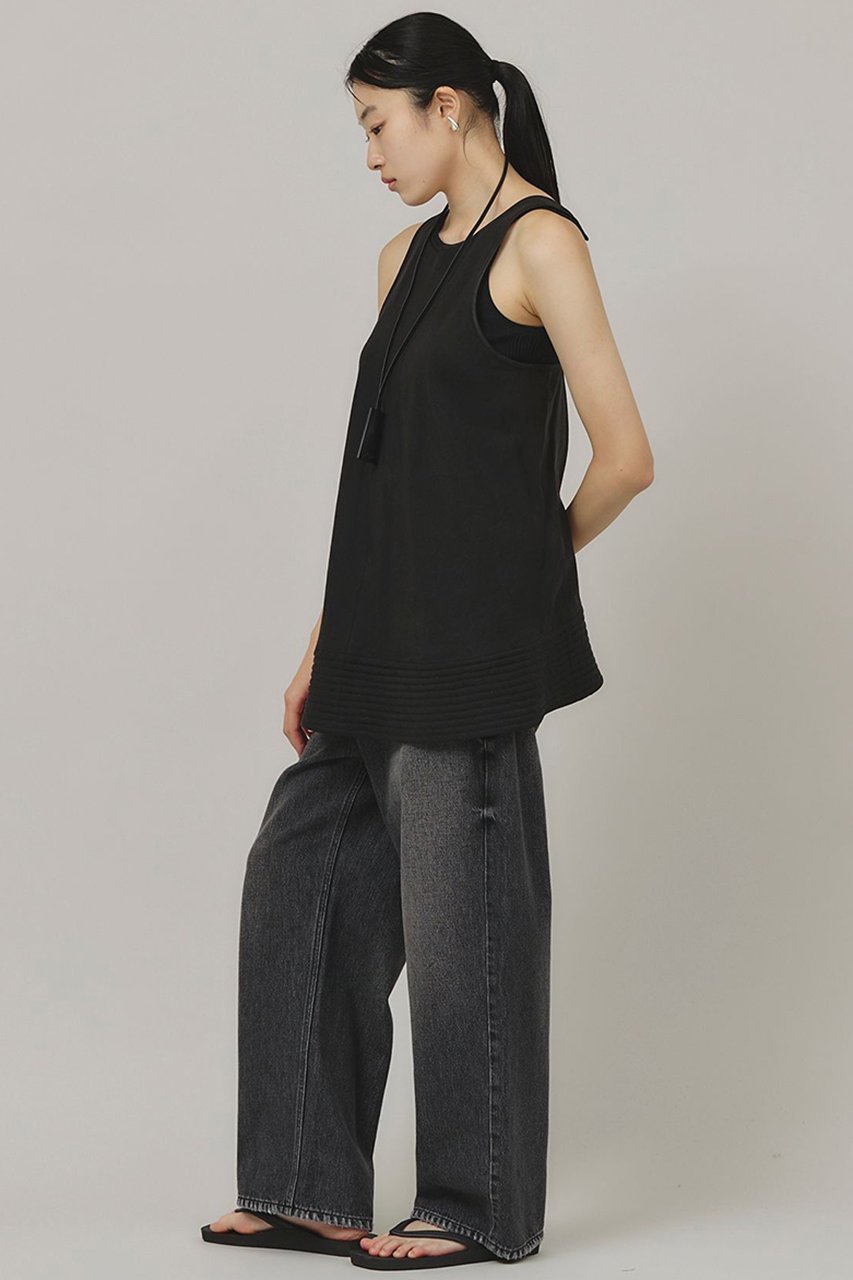 【カレンソロジー/Curensology】のフレアーブラウス 人気、トレンドファッション・服の通販 founy(ファニー) 　ファッション　Fashion　レディースファッション　Ladies' Fashion Online　トップス・カットソー　Tops/Tshirt　キャミソール / ノースリーブ　No Sleeves　シャツ/ブラウス　Shirts/Blouses　キルティング　Quilting　サテン　Satin　サマー　Summer　スタイリッシュ　Stylish　ノースリーブ　No Sleeve　リラックス　Relax　再入荷　Restock/Back In Stock/Re Arrival　other-8|ID: prp329100004308232 ipo3291000000032613269
