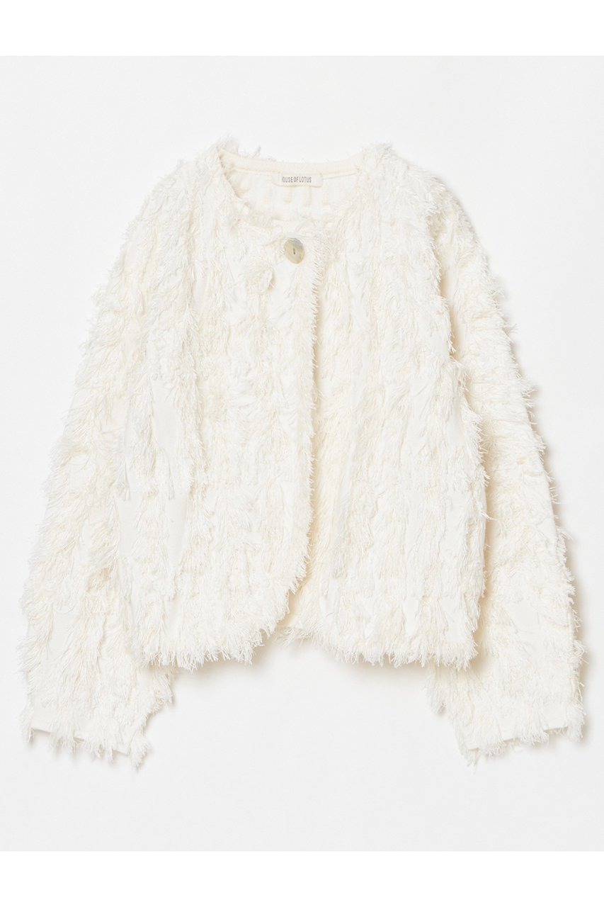 【ハウス オブ ロータス/HOUSE OF LOTUS】のカットジャカードカーディガン 人気、トレンドファッション・服の通販 founy(ファニー) 　ファッション　Fashion　レディースファッション　Fashion for Women　トップス・カットソー　Cut & Sew Tops　ニット　Knit Tops & Sweaters　カーディガン・羽織り　Layered Style Cardigans　カーディガン　Cardigan, Knitwear　ジャカード／ジャガード　Jacquard, Woven Pattern　ストレッチ　Stretch, Stretchy Fabric　 other-1|ID: prp329100004308234 ipo3291000000034956868