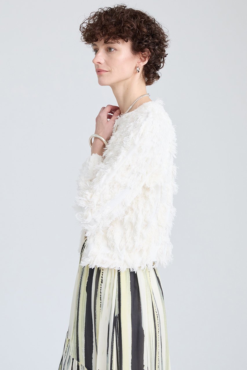 【ハウス オブ ロータス/HOUSE OF LOTUS】のカットジャカードカーディガン 人気、トレンドファッション・服の通販 founy(ファニー) 　ファッション　Fashion　レディースファッション　Fashion for Women　トップス・カットソー　Cut & Sew Tops　ニット　Knit Tops & Sweaters　カーディガン・羽織り　Layered Style Cardigans　カーディガン　Cardigan, Knitwear　ジャカード／ジャガード　Jacquard, Woven Pattern　ストレッチ　Stretch, Stretchy Fabric　other-4|ID: prp329100004308234 ipo3291000000034956876