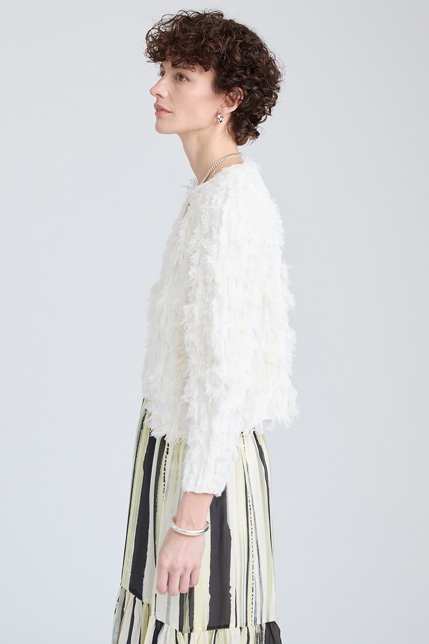 【ハウス オブ ロータス/HOUSE OF LOTUS】のカットジャカードカーディガン 人気、トレンドファッション・服の通販 founy(ファニー) 　ファッション　Fashion　レディースファッション　Fashion for Women　トップス・カットソー　Cut & Sew Tops　ニット　Knit Tops & Sweaters　カーディガン・羽織り　Layered Style Cardigans　カーディガン　Cardigan, Knitwear　ジャカード／ジャガード　Jacquard, Woven Pattern　ストレッチ　Stretch, Stretchy Fabric　other-5|ID: prp329100004308234 ipo3291000000034956877