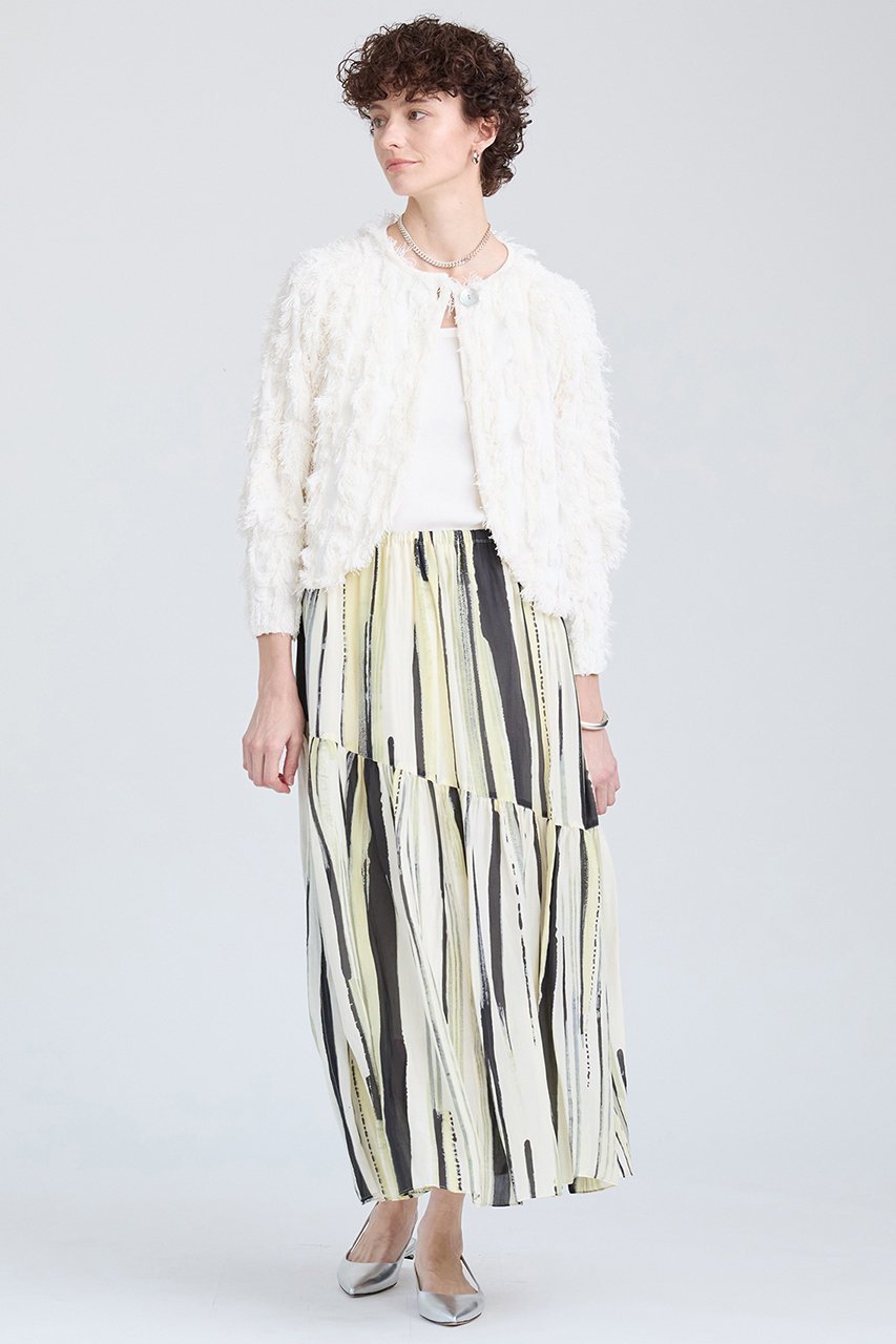 【ハウス オブ ロータス/HOUSE OF LOTUS】のカットジャカードカーディガン 人気、トレンドファッション・服の通販 founy(ファニー) 　ファッション　Fashion　レディースファッション　Fashion for Women　トップス・カットソー　Cut & Sew Tops　ニット　Knit Tops & Sweaters　カーディガン・羽織り　Layered Style Cardigans　カーディガン　Cardigan, Knitwear　ジャカード／ジャガード　Jacquard, Woven Pattern　ストレッチ　Stretch, Stretchy Fabric　other-7|ID: prp329100004308234 ipo3291000000034956879