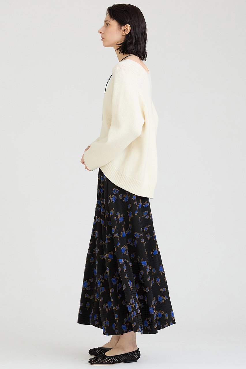 【ハウス オブ ロータス/HOUSE OF LOTUS】のカットジャカードバイヤススカート 人気、トレンドファッション・服の通販 founy(ファニー) 　ファッション　Fashion　レディースファッション　Fashion for Women　スカート　Skirts　ロングスカート　Long Skirts / Maxi & Midi Skirts　ジャカード／ジャガード　Jacquard, Woven Pattern　ストライプ　Stripe, Striped Pattern　バイアス　Bias, Diagonal Cut　フラワー　Flower, Floral　フレア　Flare, Flared　ミックス　Mix, Mixed Style　モチーフ　Motif, Design Theme　ロング　Long, Long-Length　other-6|ID: prp329100004308235 ipo3291000000032826468