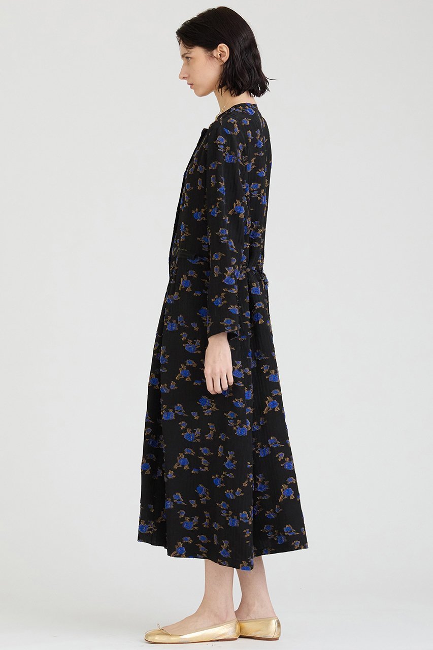 【ハウス オブ ロータス/HOUSE OF LOTUS】のカットジャカードワンピース 人気、トレンドファッション・服の通販 founy(ファニー) 　ファッション　Fashion　レディースファッション　Fashion for Women　ワンピース　Dresses　チュニック　Tunic Tops & Dresses　ジャカード／ジャガード　Jacquard, Woven Pattern　ストライプ　Stripe, Striped Pattern　チュニック　Tunic, Long Top　フラワー　Flower, Floral　フロント　Front, Front Design　ミックス　Mix, Mixed Style　モチーフ　Motif, Design Theme　ロング　Long, Long-Length　エレガント 上品　Elegant　other-3|ID: prp329100004308236 ipo3291000000034952496