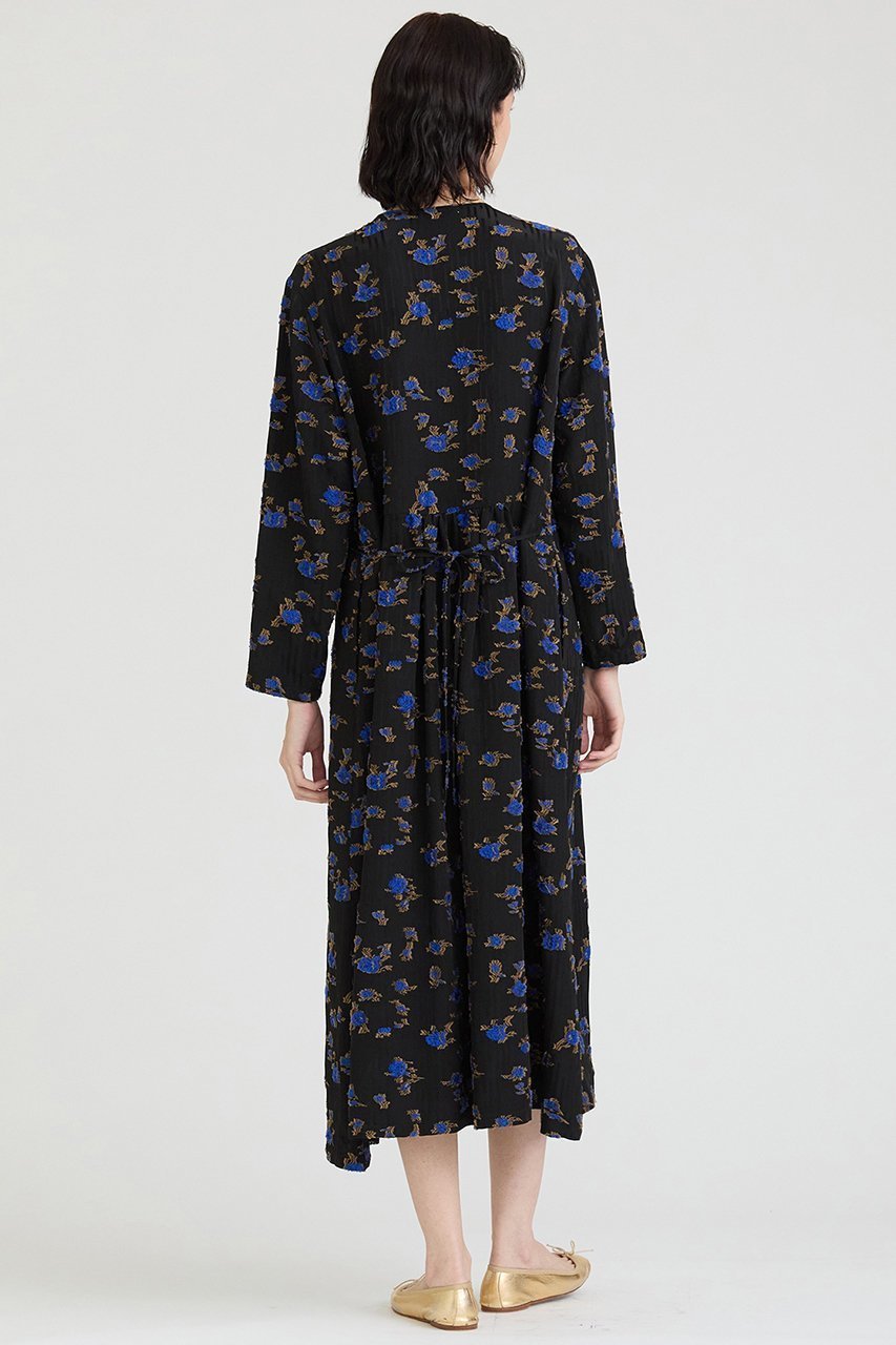 【ハウス オブ ロータス/HOUSE OF LOTUS】のカットジャカードワンピース 人気、トレンドファッション・服の通販 founy(ファニー) 　ファッション　Fashion　レディースファッション　Fashion for Women　ワンピース　Dresses　チュニック　Tunic Tops & Dresses　ジャカード／ジャガード　Jacquard, Woven Pattern　ストライプ　Stripe, Striped Pattern　チュニック　Tunic, Long Top　フラワー　Flower, Floral　フロント　Front, Front Design　ミックス　Mix, Mixed Style　モチーフ　Motif, Design Theme　ロング　Long, Long-Length　エレガント 上品　Elegant　other-4|ID: prp329100004308236 ipo3291000000034952498
