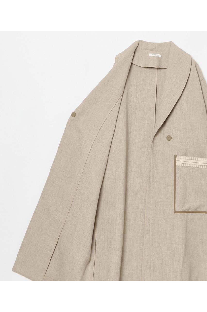 【ハウス オブ ロータス/HOUSE OF LOTUS】のコードエンブロイダリーショールカラーコート 人気、トレンドファッション・服の通販 founy(ファニー) 　ファッション　Fashion　レディースファッション　Fashion for Women　アウター　Coat / Outerwear Collection　コート・ロングコート・ピーコート　Long Coats, Peacoats & More　イタリア　Italy　エレガント 上品　Elegant　ショール　Shawl, Wrap　タンブラー　Tumbler, Travel Mug　ポケット　Pocket, Pocket Detail　ロング　Long, Long-Length　再入荷　Restock / Back in Stock　other-6|ID: prp329100004308240 ipo3291000000032933878