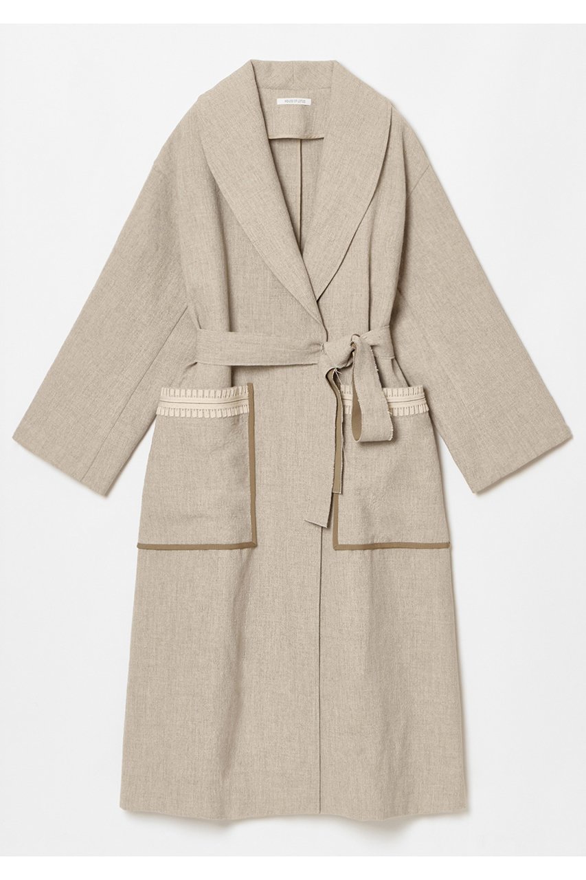 【ハウス オブ ロータス/HOUSE OF LOTUS】のコードエンブロイダリーショールカラーコート 人気、トレンドファッション・服の通販 founy(ファニー) 　ファッション　Fashion　レディースファッション　Fashion for Women　アウター　Coat / Outerwear Collection　コート・ロングコート・ピーコート　Long Coats, Peacoats & More　イタリア　Italy　エレガント 上品　Elegant　ショール　Shawl, Wrap　タンブラー　Tumbler, Travel Mug　ポケット　Pocket, Pocket Detail　ロング　Long, Long-Length　other-3|ID: prp329100004308240 ipo3291000000034952505