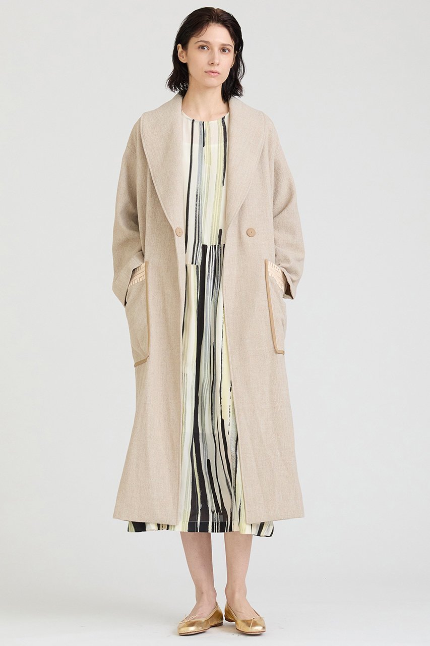 【ハウス オブ ロータス/HOUSE OF LOTUS】のコードエンブロイダリーショールカラーコート 人気、トレンドファッション・服の通販 founy(ファニー) 　ファッション　Fashion　レディースファッション　Fashion for Women　アウター　Coat / Outerwear Collection　コート・ロングコート・ピーコート　Long Coats, Peacoats & More　イタリア　Italy　エレガント 上品　Elegant　ショール　Shawl, Wrap　タンブラー　Tumbler, Travel Mug　ポケット　Pocket, Pocket Detail　ロング　Long, Long-Length　other-7|ID: prp329100004308240 ipo3291000000035689818