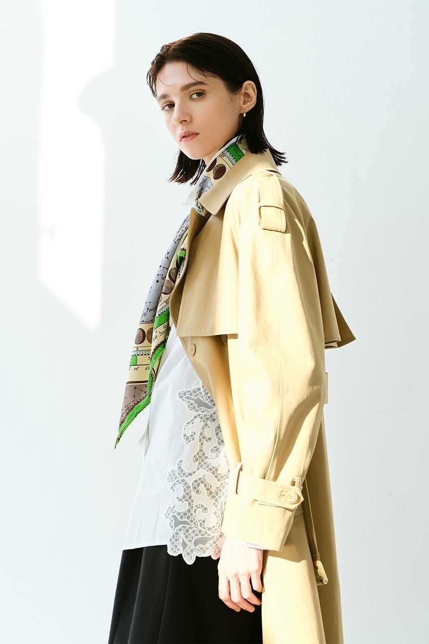 【アルアバイル/allureville】の強撚ツイルトレンチコート 人気、トレンドファッション・服の通販 founy(ファニー) 　ファッション　Fashion　レディースファッション　Fashion for Women　アウター　Coat / Outerwear Collection　コート・ロングコート・ピーコート　Long Coats, Peacoats & More　トレンチコート / 春秋の定番アウター　Trench Coats　おすすめ　Recommended / Our Picks　インナー　Innerwear　スリーブ　Sleeve, Long Sleeve / Short Sleeve　トレンド　Trend, Trending Now　ハーフ　Half, Half-Length　ロング　Long, Long-Length　再入荷　Restock / Back in Stock　other-7|ID: prp329100004308246 ipo3291000000035052023