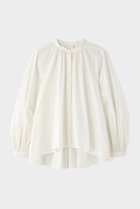 【ル フィル/LE PHIL】のSOLOTEXブロードノーカラーシャツ 人気、トレンドファッション・服の通販 founy(ファニー) ファッション Fashion レディースファッション Fashion for Women トップス・カットソー Cut & Sew Tops シャツ・ブラウス・オフィスカジュアル Elegant Blouses & Button-Ups ギャザー Gathered, Ruffled シンプル Simple, Minimal スリーブ Sleeve, Long Sleeve / Short Sleeve ブロード Broadcloth, Fine Cotton プリーツ Pleats, Pleated ロング Long, Long-Length エレガント 上品 Elegant thumbnail ホワイト|ID: prp329100004308251 ipo3291000000033725282