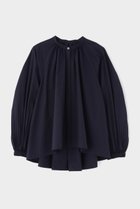 【ル フィル/LE PHIL】のSOLOTEXブロードノーカラーシャツ 人気、トレンドファッション・服の通販 founy(ファニー) ファッション Fashion レディースファッション Fashion for Women トップス・カットソー Cut & Sew Tops シャツ・ブラウス・オフィスカジュアル Elegant Blouses & Button-Ups ギャザー Gathered, Ruffled シンプル Simple, Minimal スリーブ Sleeve, Long Sleeve / Short Sleeve ブロード Broadcloth, Fine Cotton プリーツ Pleats, Pleated ロング Long, Long-Length エレガント 上品 Elegant thumbnail ネイビー|ID: prp329100004308251 ipo3291000000033725284
