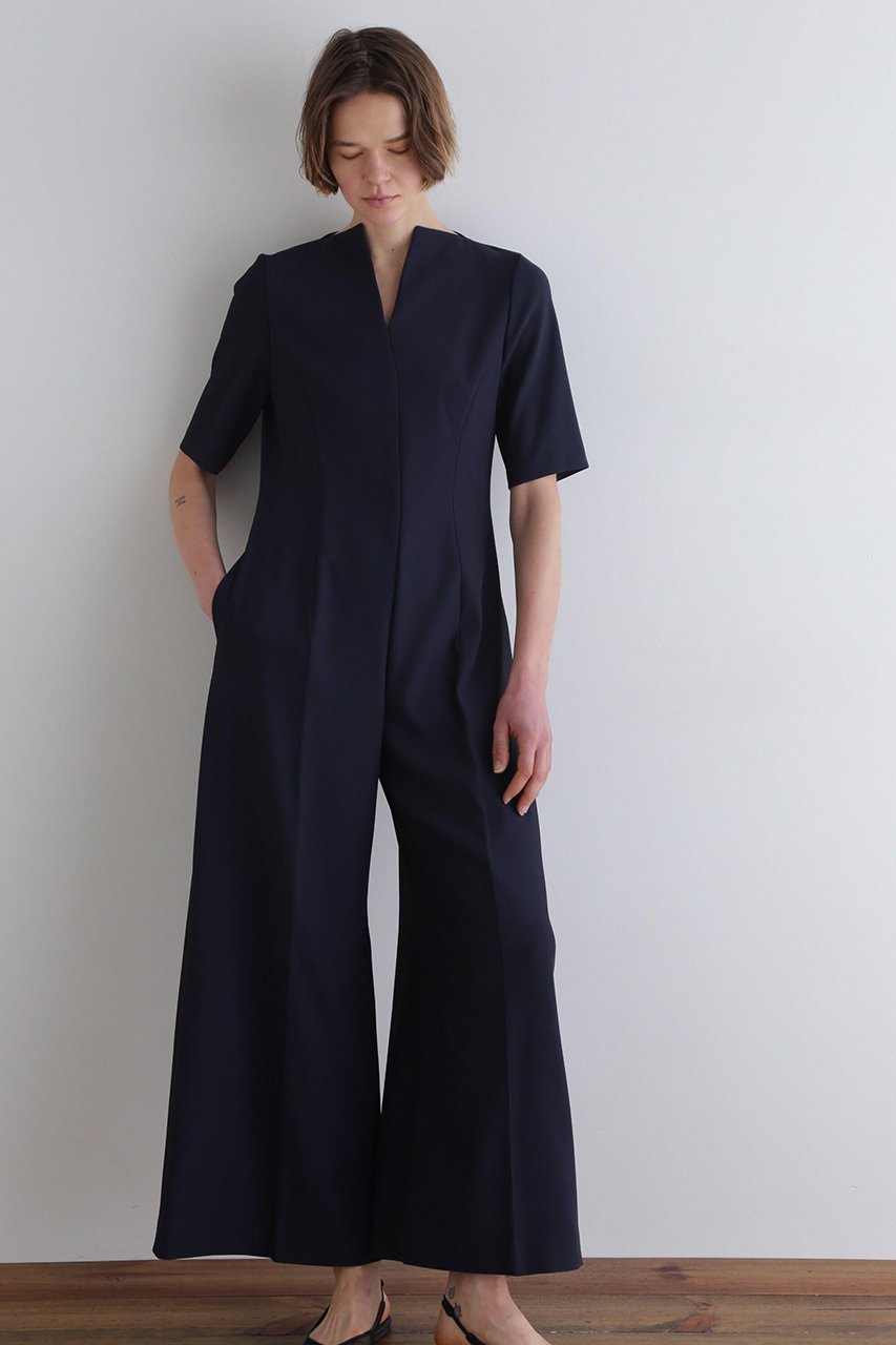 【ル フィル/LE PHIL】の2WAYツイルハーフスリーブコンビネゾン 人気、トレンドファッション・服の通販 founy(ファニー) 　ファッション　Fashion　レディースファッション　Fashion for Women　パンツ　Pants & Trousers　エレガント 上品　Elegant　オケージョン　Occasion Wear　カーディガン　Cardigan, Knitwear　ジャケット　Jacket, Outerwear　ストレッチ　Stretch, Stretchy Fabric　ストレート　Straight, Straight Cut　ツイル　Twist, Twisted Detail　フィット　Fit, Slim Fit　フロント　Front, Front Design　ボトム　Bottoms, Lower Wear　定番　Standard, Basic Item　other-3|ID: prp329100004308256 ipo3291000000032935690