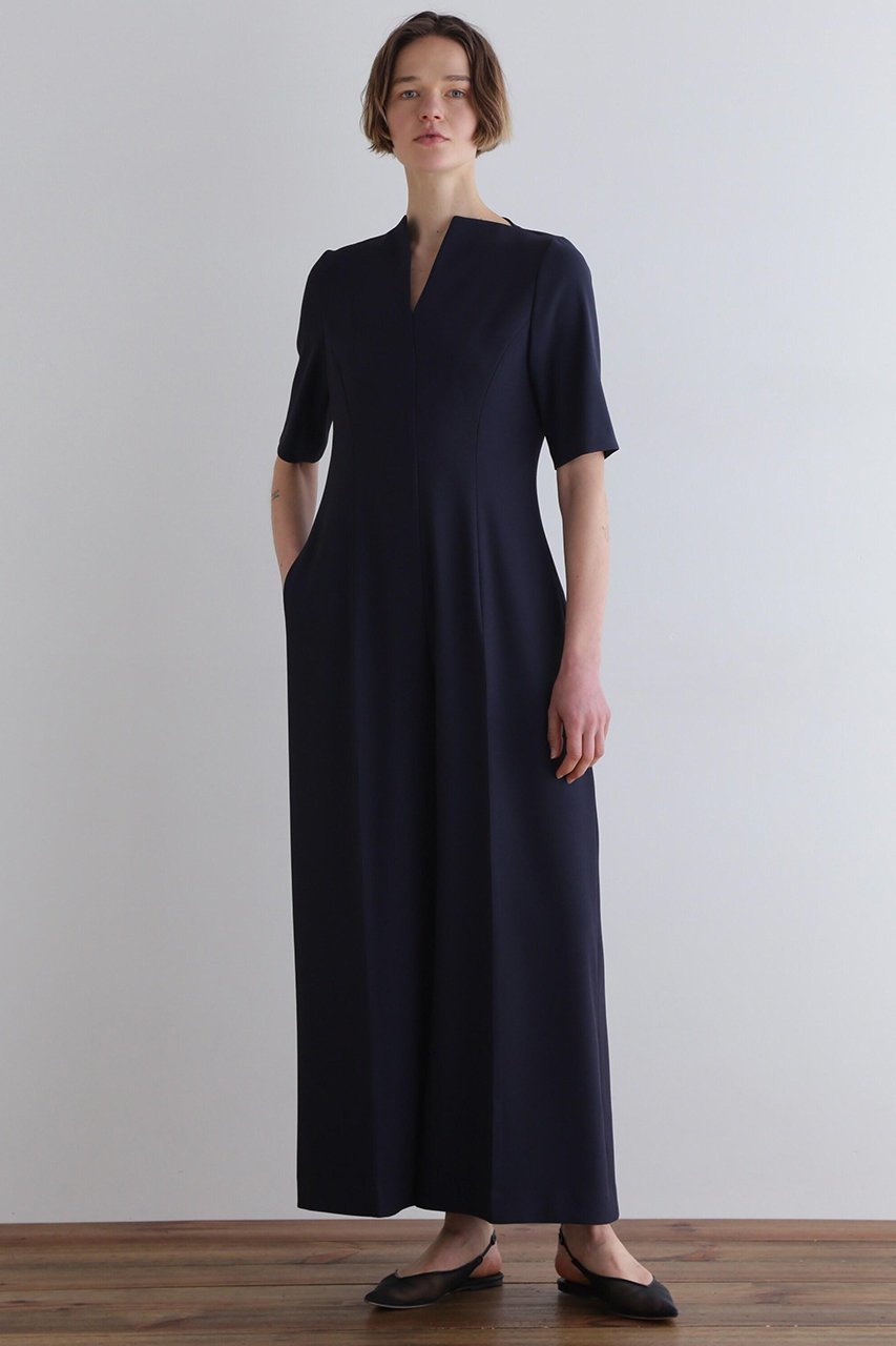 【ル フィル/LE PHIL】の2WAYツイルハーフスリーブコンビネゾン インテリア・キッズ・メンズ・レディースファッション・服の通販 founy(ファニー) 　ファッション　Fashion　レディースファッション　Fashion for Women　パンツ　Pants & Trousers　エレガント 上品　Elegant　オケージョン　Occasion Wear　カーディガン　Cardigan, Knitwear　ジャケット　Jacket, Outerwear　ストレッチ　Stretch, Stretchy Fabric　ストレート　Straight, Straight Cut　ツイル　Twist, Twisted Detail　フィット　Fit, Slim Fit　フロント　Front, Front Design　ボトム　Bottoms, Lower Wear　定番　Standard, Basic Item　ネイビー|ID: prp329100004308256 ipo3291000000035769784