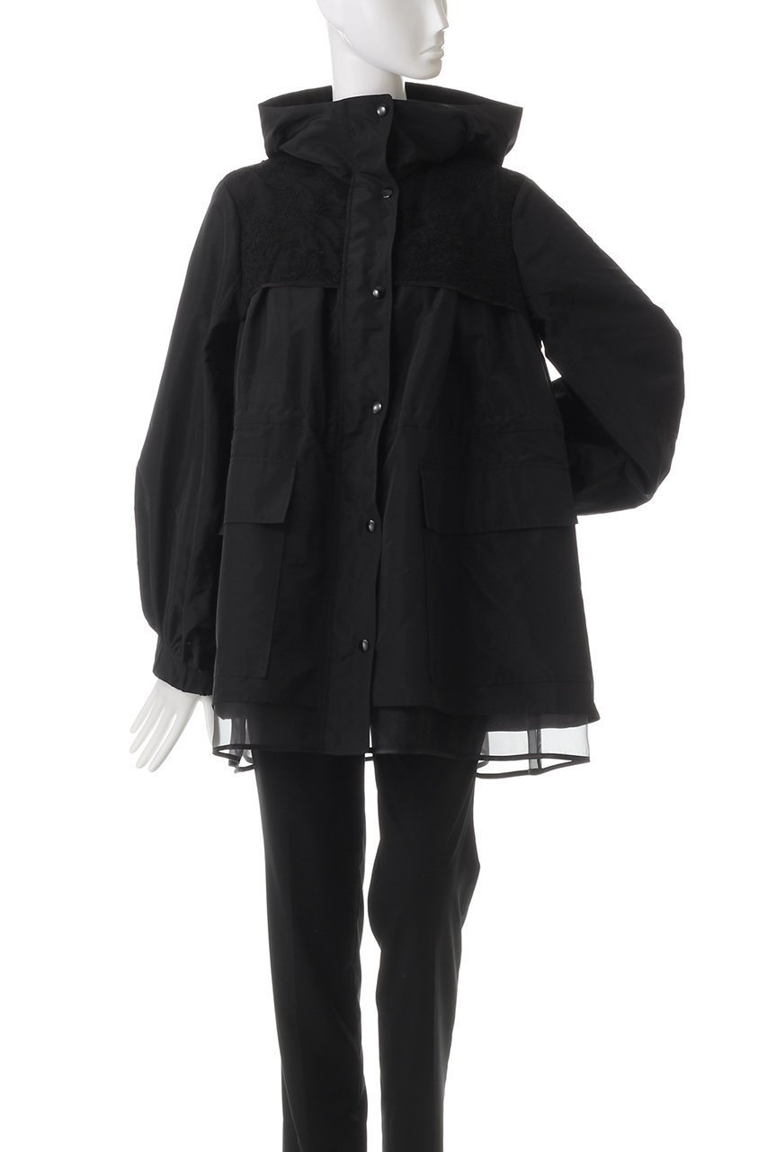 【デザイン ワークス/DESIGN WORKS】のBEAUVET ブライトタフタ×レースブルゾン 人気、トレンドファッション・服の通販 founy(ファニー) 　ファッション　Fashion　レディースファッション　Fashion for Women　アウター　Coat / Outerwear Collection　レディースジャケット・軽アウター　Jackets　ブルゾンジャケット・スポーティアウター　Blouson Jackets　オーガンジー　Organza Fabric　コンビ　Combo, Combination Style　ジャケット　Jacket, Outerwear　タフタ　Taffeta, Structured Fabric　ブルゾン　Blouson, Bomber Jacket　レース　Lace, Lace Fabric　エレガント 上品　Elegant　定番　Standard, Basic Item　無地　Plain, Solid Color　other-2|ID: prp329100004309695 ipo3291000000032967216