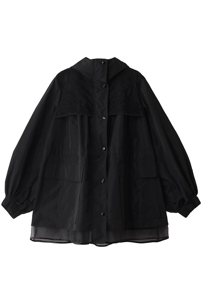 【デザイン ワークス/DESIGN WORKS】のBEAUVET ブライトタフタ×レースブルゾン 人気、トレンドファッション・服の通販 founy(ファニー) 　ファッション　Fashion　レディースファッション　Fashion for Women　アウター　Coat / Outerwear Collection　レディースジャケット・軽アウター　Jackets　ブルゾンジャケット・スポーティアウター　Blouson Jackets　オーガンジー　Organza Fabric　コンビ　Combo, Combination Style　ジャケット　Jacket, Outerwear　タフタ　Taffeta, Structured Fabric　ブルゾン　Blouson, Bomber Jacket　レース　Lace, Lace Fabric　エレガント 上品　Elegant　定番　Standard, Basic Item　無地　Plain, Solid Color　 other-1|ID: prp329100004309695 ipo3291000000034956214