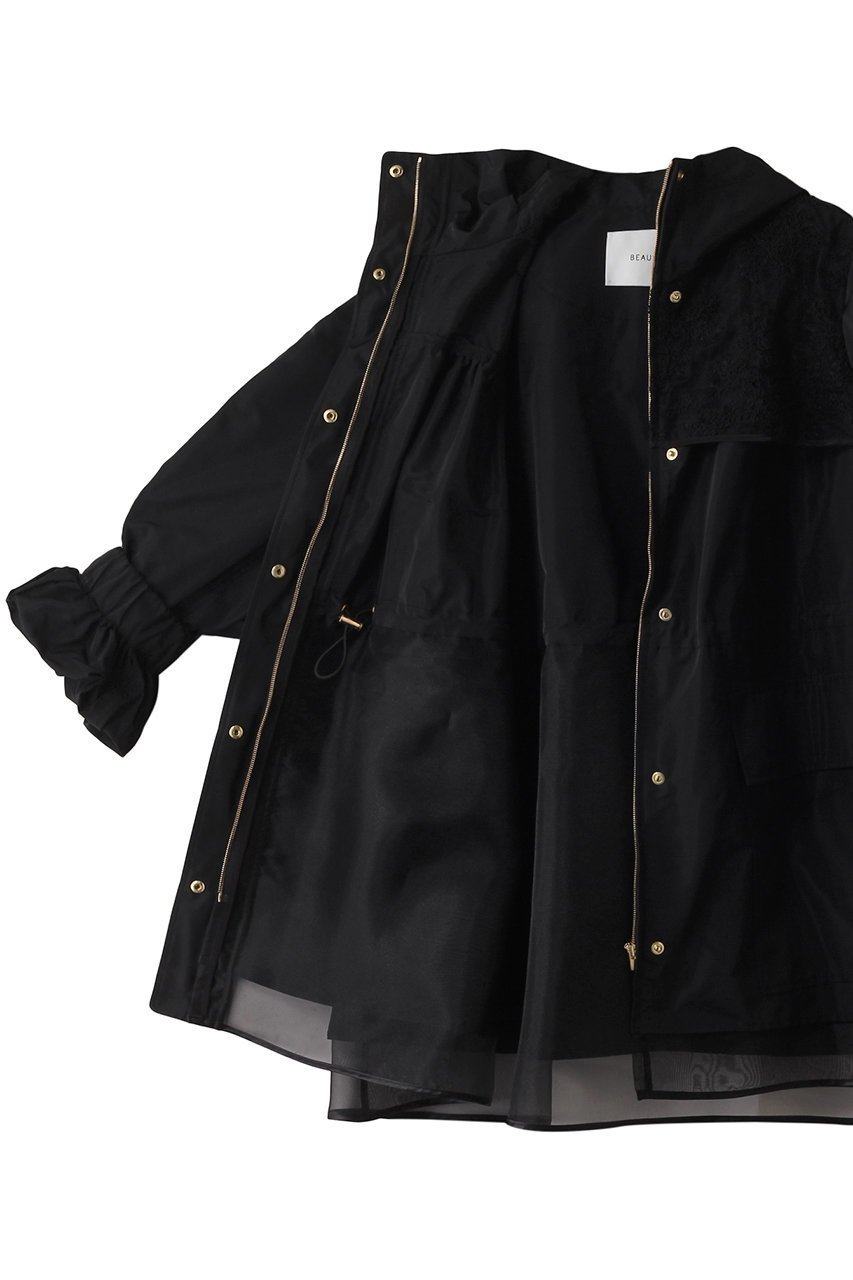 【デザイン ワークス/DESIGN WORKS】のBEAUVET ブライトタフタ×レースブルゾン 人気、トレンドファッション・服の通販 founy(ファニー) 　ファッション　Fashion　レディースファッション　Fashion for Women　アウター　Coat / Outerwear Collection　レディースジャケット・軽アウター　Jackets　ブルゾンジャケット・スポーティアウター　Blouson Jackets　オーガンジー　Organza Fabric　コンビ　Combo, Combination Style　ジャケット　Jacket, Outerwear　タフタ　Taffeta, Structured Fabric　ブルゾン　Blouson, Bomber Jacket　レース　Lace, Lace Fabric　エレガント 上品　Elegant　定番　Standard, Basic Item　無地　Plain, Solid Color　other-6|ID: prp329100004309695 ipo3291000000034956224