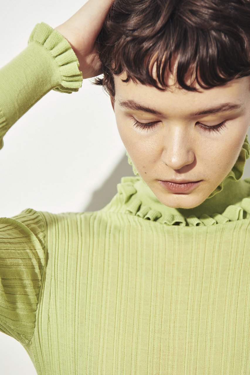 【ニアー ニッポン/near.nippon】のウールリブ フリルスヌード付き プルオーバー 人気、トレンドファッション・服の通販 founy(ファニー) 　ファッション　Fashion　レディースファッション　Fashion for Women　トップス・カットソー　Cut & Sew Tops　ニット　Knit Tops & Sweaters　カジュアルプルオーバー・ニットトップス　Pullovers & Knit Tops / Casual Pullovers　ジャケット　Jacket, Outerwear　スヌード　Snood, Infinity Scarf　フィット　Fit, Slim Fit　other-7|ID: prp329100004309696 ipo3291000000034957221