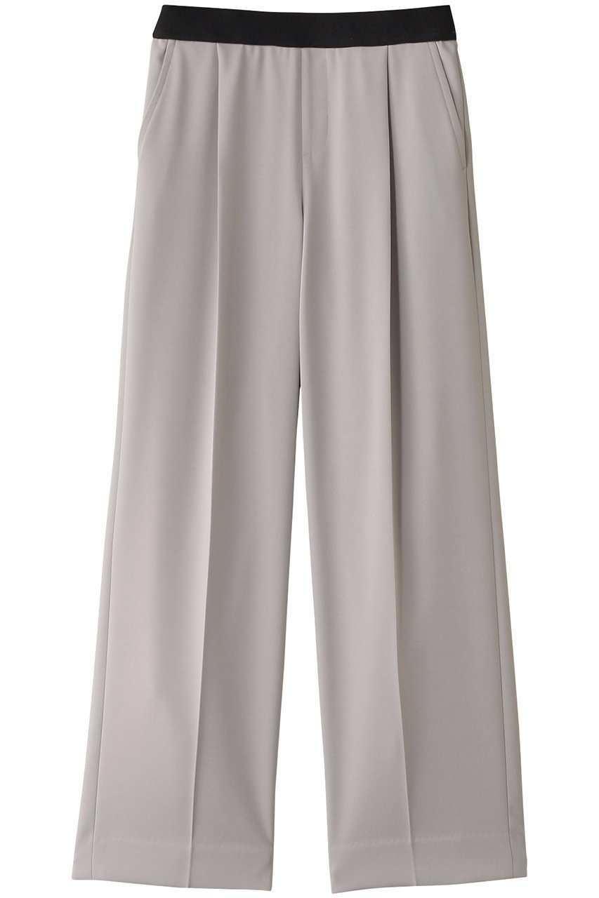 【エムフィル/M Fil】のトリアセ ボディシェル ワンタック ワイドイージートラウザーズ インテリア・キッズ・メンズ・レディースファッション・服の通販 founy(ファニー) 　ファッション　Fashion　レディースファッション　Fashion for Women　パンツ　Pants & Trousers　シンプル　Simple, Minimal　ストレート　Straight, Straight Cut　エレガント 上品　Elegant　ライトグレー|ID: prp329100004309697 ipo3291000000036003775