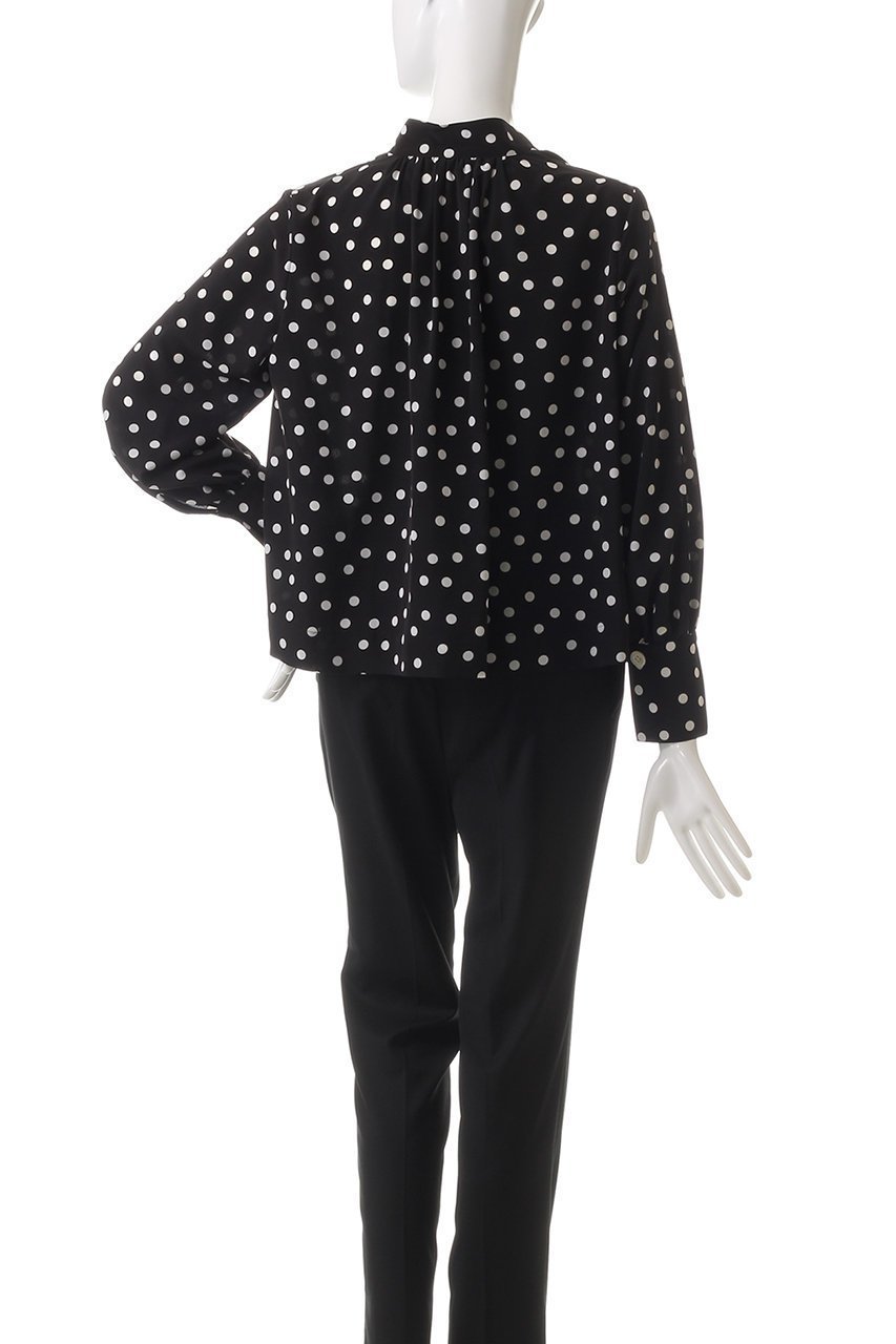 【エムフィル/M Fil】のドットデシン スキッパー クロップド ブラウス 人気、トレンドファッション・服の通販 founy(ファニー) 　ファッション　Fashion　レディースファッション　Fashion for Women　トップス・カットソー　Cut & Sew Tops　シャツ・ブラウス・オフィスカジュアル　Elegant Blouses & Button-Ups　おすすめ　Recommended / Our Picks　クロップド　Cropped, Short Length　スキッパー　Skipper, Open Collar　スリーブ　Sleeve, Long Sleeve / Short Sleeve　ドット　Polka Dot, Dot Pattern　フレア　Flare, Flared　ボトム　Bottoms, Lower Wear　ロング　Long, Long-Length　ワイド　Wide, Wide Fit　other-4|ID: prp329100004309698 ipo3291000000032883080