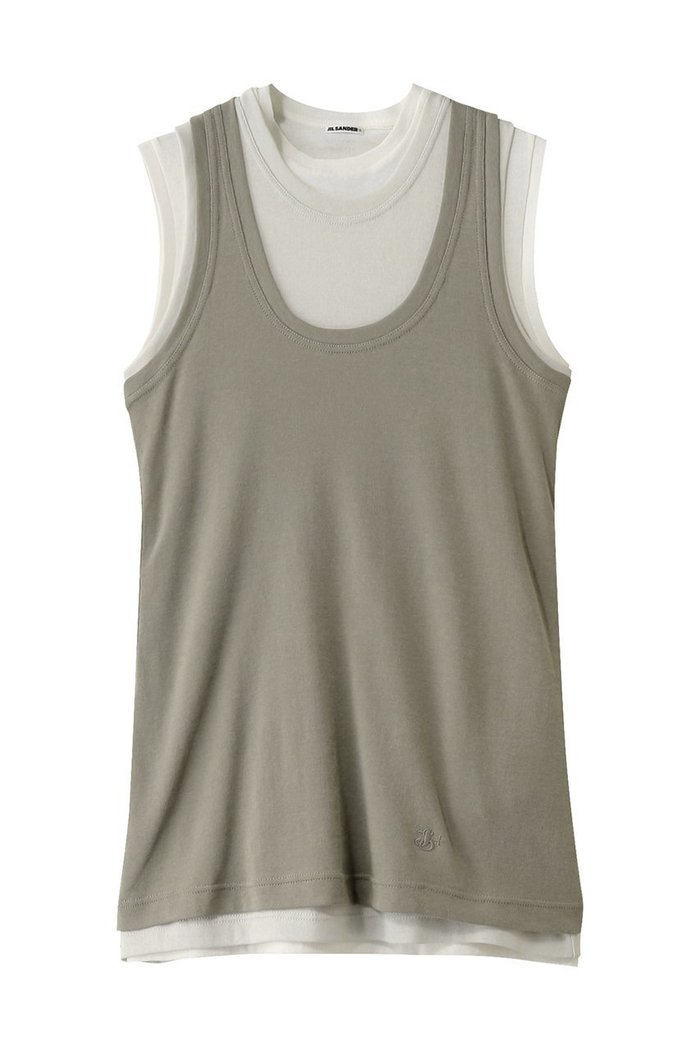 【ジル サンダー/JIL SANDER】の【JIL SANDER+】KIT レイヤードタンクトップ インテリア・キッズ・メンズ・レディースファッション・服の通販 founy(ファニー) https://founy.com/ ファッション Fashion レディースファッション WOMEN トップス・カットソー Tops/Tshirt キャミソール / ノースリーブ No Sleeves シャツ/ブラウス Shirts/Blouses ロング / Tシャツ T-Shirts カットソー Cut and Sewn キャミソール Camisole シンプル Simple タンク Tank ベーシック Basic |ID: prp329100004309705 ipo3291000000030851136