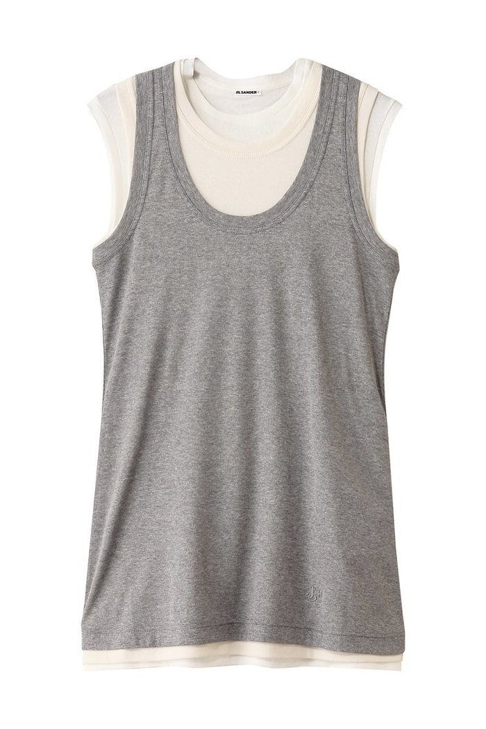 【ジル サンダー/JIL SANDER】の【JIL SANDER+】KIT レイヤードタンクトップ インテリア・キッズ・メンズ・レディースファッション・服の通販 founy(ファニー) https://founy.com/ ファッション Fashion レディースファッション Fashion for Women トップス・カットソー Cut & Sew Tops キャミソール&ノースリーブ Camisoles & Sleeveless Tops シャツ・ブラウス・オフィスカジュアル Elegant Blouses & Button-Ups ロングTシャツ・Tシャツ Longline T-Shirts & Tees カットソー・ベーシックTシャツ Cut-and-Sewn Tops / Stretch Tees & Basics キャミソール Camisole, Spaghetti Strap Top シンプル Simple, Minimal タンク Tank Top, Sleeveless Top ベーシック Basic, Essential |ID: prp329100004309705 ipo3291000000036371337