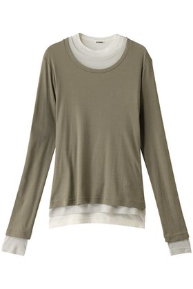 【ジル サンダー/JIL SANDER】の【JIL SANDER+】KIT レイヤード ロングスリーブTシャツ 人気、トレンドファッション・服の通販 founy(ファニー) ファッション Fashion レディースファッション Fashion for Women トップス・カットソー Cut & Sew Tops シャツ・ブラウス・オフィスカジュアル Elegant Blouses & Button-Ups ロングTシャツ・Tシャツ Longline T-Shirts & Tees カットソー・ベーシックTシャツ Cut-and-Sewn Tops / Stretch Tees & Basics コンパクト Compact, Small Size ショート Short, Short Length シンプル Simple, Minimal スリーブ Sleeve, Long Sleeve / Short Sleeve フィット Fit, Slim Fit ボトム Bottoms, Lower Wear ロング Long, Long-Length |ID:prp329100004309706