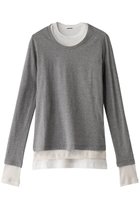 【ジル サンダー/JIL SANDER】の【JIL SANDER+】KIT レイヤード ロングスリーブTシャツ 人気、トレンドファッション・服の通販 founy(ファニー) ファッション Fashion レディースファッション Fashion for Women トップス・カットソー Cut & Sew Tops シャツ・ブラウス・オフィスカジュアル Elegant Blouses & Button-Ups ロングTシャツ・Tシャツ Longline T-Shirts & Tees カットソー・ベーシックTシャツ Cut-and-Sewn Tops / Stretch Tees & Basics コンパクト Compact, Small Size ショート Short, Short Length シンプル Simple, Minimal スリーブ Sleeve, Long Sleeve / Short Sleeve フィット Fit, Slim Fit ボトム Bottoms, Lower Wear ロング Long, Long-Length thumbnail グラナイト|ID: prp329100004309706 ipo3291000000032856635