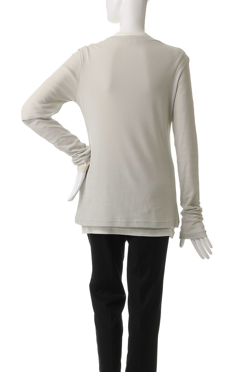 【ジル サンダー/JIL SANDER】の【JIL SANDER+】KIT レイヤード ロングスリーブTシャツ 人気、トレンドファッション・服の通販 founy(ファニー) 　ファッション　Fashion　レディースファッション　Fashion for Women　トップス・カットソー　Cut & Sew Tops　シャツ・ブラウス・オフィスカジュアル　Elegant Blouses & Button-Ups　ロングTシャツ・Tシャツ　Longline T-Shirts & Tees　カットソー・ベーシックTシャツ　Cut-and-Sewn Tops / Stretch Tees & Basics　コンパクト　Compact, Small Size　ショート　Short, Short Length　シンプル　Simple, Minimal　スリーブ　Sleeve, Long Sleeve / Short Sleeve　フィット　Fit, Slim Fit　ボトム　Bottoms, Lower Wear　ロング　Long, Long-Length　other-4|ID: prp329100004309706 ipo3291000000032856652