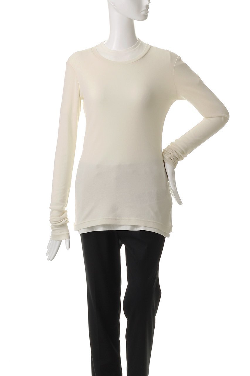 【ジル サンダー/JIL SANDER】の【JIL SANDER+】KIT レイヤード ロングスリーブTシャツ 人気、トレンドファッション・服の通販 founy(ファニー) 　ファッション　Fashion　レディースファッション　Fashion for Women　トップス・カットソー　Cut & Sew Tops　シャツ・ブラウス・オフィスカジュアル　Elegant Blouses & Button-Ups　ロングTシャツ・Tシャツ　Longline T-Shirts & Tees　カットソー・ベーシックTシャツ　Cut-and-Sewn Tops / Stretch Tees & Basics　コンパクト　Compact, Small Size　ショート　Short, Short Length　シンプル　Simple, Minimal　スリーブ　Sleeve, Long Sleeve / Short Sleeve　フィット　Fit, Slim Fit　ボトム　Bottoms, Lower Wear　ロング　Long, Long-Length　other-6|ID: prp329100004309706 ipo3291000000032856661