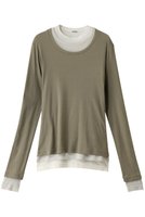 【ジル サンダー/JIL SANDER】の【JIL SANDER+】KIT レイヤード ロングスリーブTシャツ 人気、トレンドファッション・服の通販 founy(ファニー) ファッション Fashion レディースファッション Fashion for Women トップス・カットソー Cut & Sew Tops シャツ・ブラウス・オフィスカジュアル Elegant Blouses & Button-Ups ロングTシャツ・Tシャツ Longline T-Shirts & Tees カットソー・ベーシックTシャツ Cut-and-Sewn Tops / Stretch Tees & Basics コンパクト Compact, Small Size ショート Short, Short Length シンプル Simple, Minimal スリーブ Sleeve, Long Sleeve / Short Sleeve フィット Fit, Slim Fit ボトム Bottoms, Lower Wear ロング Long, Long-Length |ID:prp329100004309706