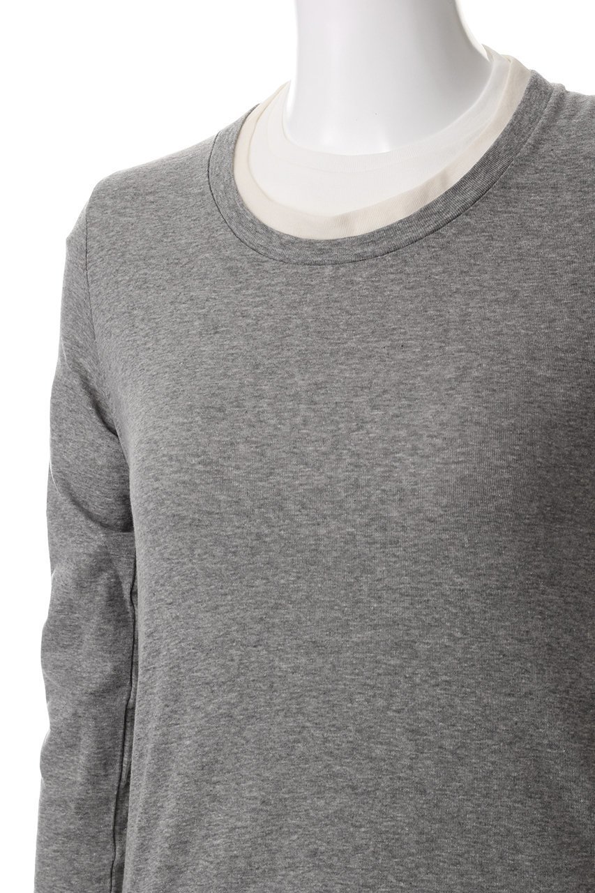 【ジル サンダー/JIL SANDER】の【JIL SANDER+】KIT レイヤード ロングスリーブTシャツ 人気、トレンドファッション・服の通販 founy(ファニー) 　ファッション　Fashion　レディースファッション　Fashion for Women　トップス・カットソー　Cut & Sew Tops　シャツ・ブラウス・オフィスカジュアル　Elegant Blouses & Button-Ups　ロングTシャツ・Tシャツ　Longline T-Shirts & Tees　カットソー・ベーシックTシャツ　Cut-and-Sewn Tops / Stretch Tees & Basics　コンパクト　Compact, Small Size　ショート　Short, Short Length　シンプル　Simple, Minimal　スリーブ　Sleeve, Long Sleeve / Short Sleeve　フィット　Fit, Slim Fit　ボトム　Bottoms, Lower Wear　ロング　Long, Long-Length　other-5|ID: prp329100004309706 ipo3291000000034544469
