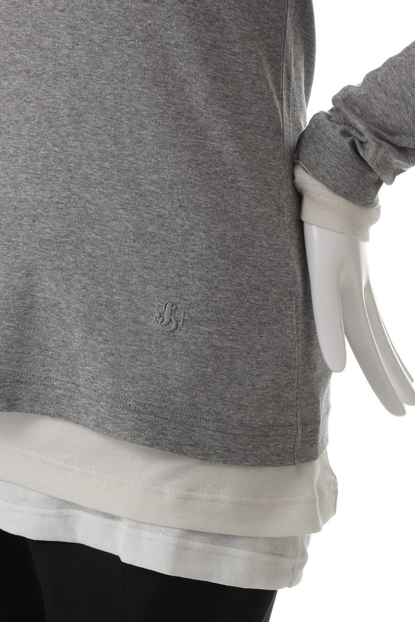 【ジル サンダー/JIL SANDER】の【JIL SANDER+】KIT レイヤード ロングスリーブTシャツ 人気、トレンドファッション・服の通販 founy(ファニー) 　ファッション　Fashion　レディースファッション　Fashion for Women　トップス・カットソー　Cut & Sew Tops　シャツ・ブラウス・オフィスカジュアル　Elegant Blouses & Button-Ups　ロングTシャツ・Tシャツ　Longline T-Shirts & Tees　カットソー・ベーシックTシャツ　Cut-and-Sewn Tops / Stretch Tees & Basics　コンパクト　Compact, Small Size　ショート　Short, Short Length　シンプル　Simple, Minimal　スリーブ　Sleeve, Long Sleeve / Short Sleeve　フィット　Fit, Slim Fit　ボトム　Bottoms, Lower Wear　ロング　Long, Long-Length　other-6|ID: prp329100004309706 ipo3291000000034544470