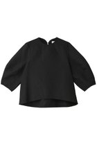【ウィムガゼット/Whim Gazette】の【THE PAUSE】ジャガードパフスリーブブラウス 人気、トレンドファッション・服の通販 founy(ファニー) ファッション Fashion レディースファッション Fashion for Women トップス・カットソー Cut & Sew Tops シャツ・ブラウス・オフィスカジュアル Elegant Blouses & Button-Ups ジャカード／ジャガード Jacquard, Woven Pattern スリット Slit, Slit Detail スリーブ Sleeve, Long Sleeve / Short Sleeve パーティ Party, Party Style ロング Long, Long-Length 無地 Plain, Solid Color thumbnail ブラック|ID: prp329100004309727 ipo3291000000032883043