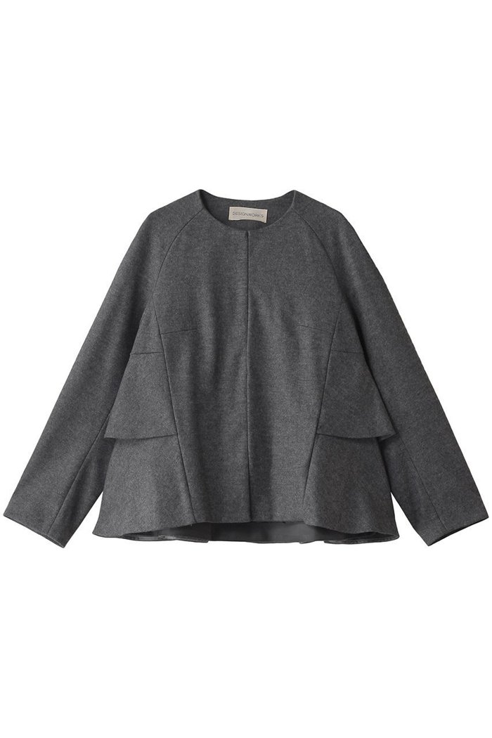 【デザイン ワークス/DESIGN WORKS】のバックフリルジャケット インテリア・キッズ・メンズ・レディースファッション・服の通販 founy(ファニー) https://founy.com/ ファッション Fashion レディースファッション Fashion for Women アウター Coat / Outerwear Collection レディースジャケット・軽アウター Jackets シンプル Simple, Minimal ジャケット Jacket, Outerwear フリル Frill, Ruffle フロント Front, Front Design マニッシュ Mannish, Boyish |ID: prp329100004309731 ipo3291000000032932591