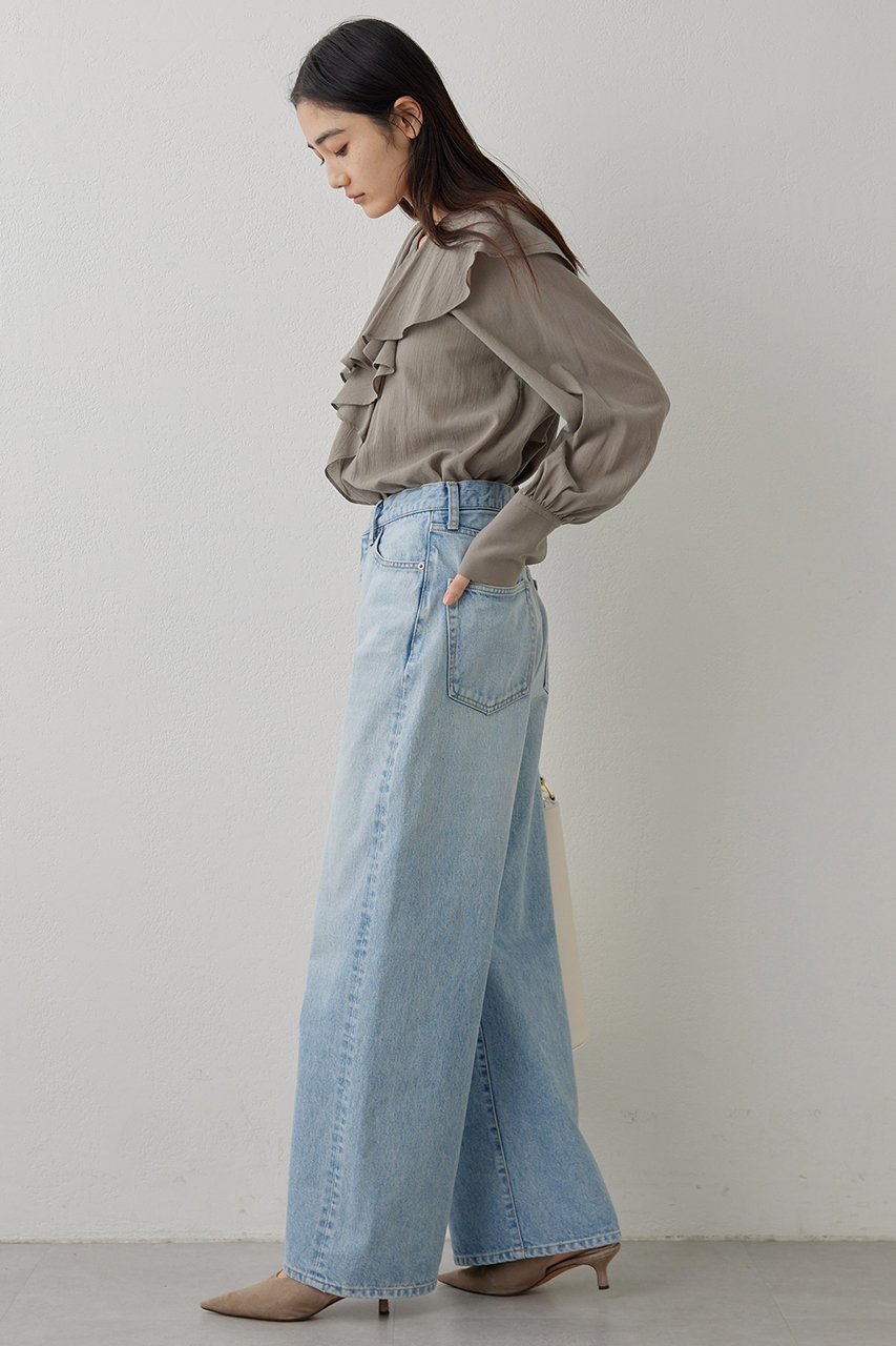 【ウィムガゼット/Whim Gazette】のワイドレッグデニムパンツ 人気、トレンドファッション・服の通販 founy(ファニー) 　ファッション　Fashion　レディースファッション　WOMEN　パンツ　Pants　デニムパンツ　Denim Pants　シンプル　Simple　デニム　Denim　ブロック　Block　ベーシック　Basic　ワイド　Wide　ヴィンテージ　Vintage　other-3|ID: prp329100004309732 ipo3291000000031366919