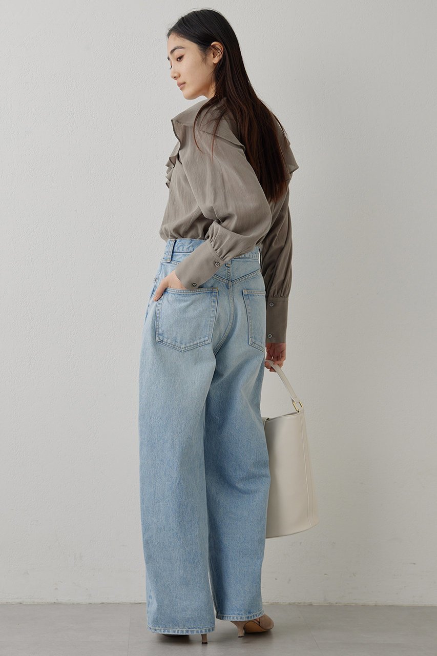 【ウィムガゼット/Whim Gazette】のワイドレッグデニムパンツ 人気、トレンドファッション・服の通販 founy(ファニー) 　ファッション　Fashion　レディースファッション　Fashion for Women　パンツ　Pants & Trousers　デニムパンツ・ジーンズ・美脚デニム　Denim Jeans & Pants　シンプル　Simple, Minimal　デニム　Denim, Jeans Material　ブロック　Block, Solid Block Pattern　ベーシック　Basic, Essential　ワイド　Wide, Wide Fit　ヴィンテージ　Vintage Style　other-4|ID: prp329100004309732 ipo3291000000032923008