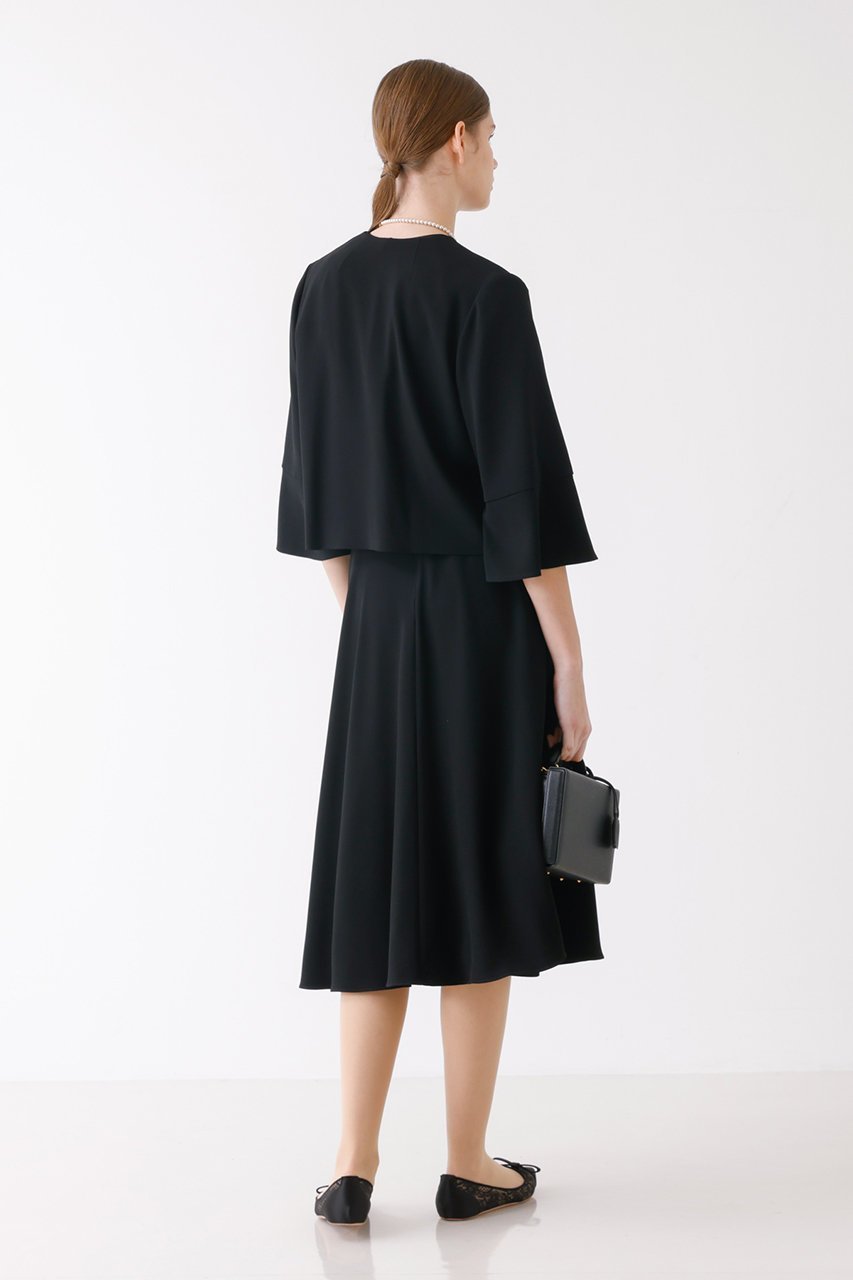 【デザイン ワークス/DESIGN WORKS】のトリアセジョーゼットワンピース 人気、トレンドファッション・服の通販 founy(ファニー) 　ファッション　Fashion　レディースファッション　Fashion for Women　ワンピース　Dresses　チュニック　Tunic Tops & Dresses　オケージョン　Occasion Wear　シンプル　Simple, Minimal　ジャケット　Jacket, Outerwear　チュニック　Tunic, Long Top　パーティ　Party, Party Style　ロング　Long, Long-Length　other-8|ID: prp329100004309737 ipo3291000000032886840
